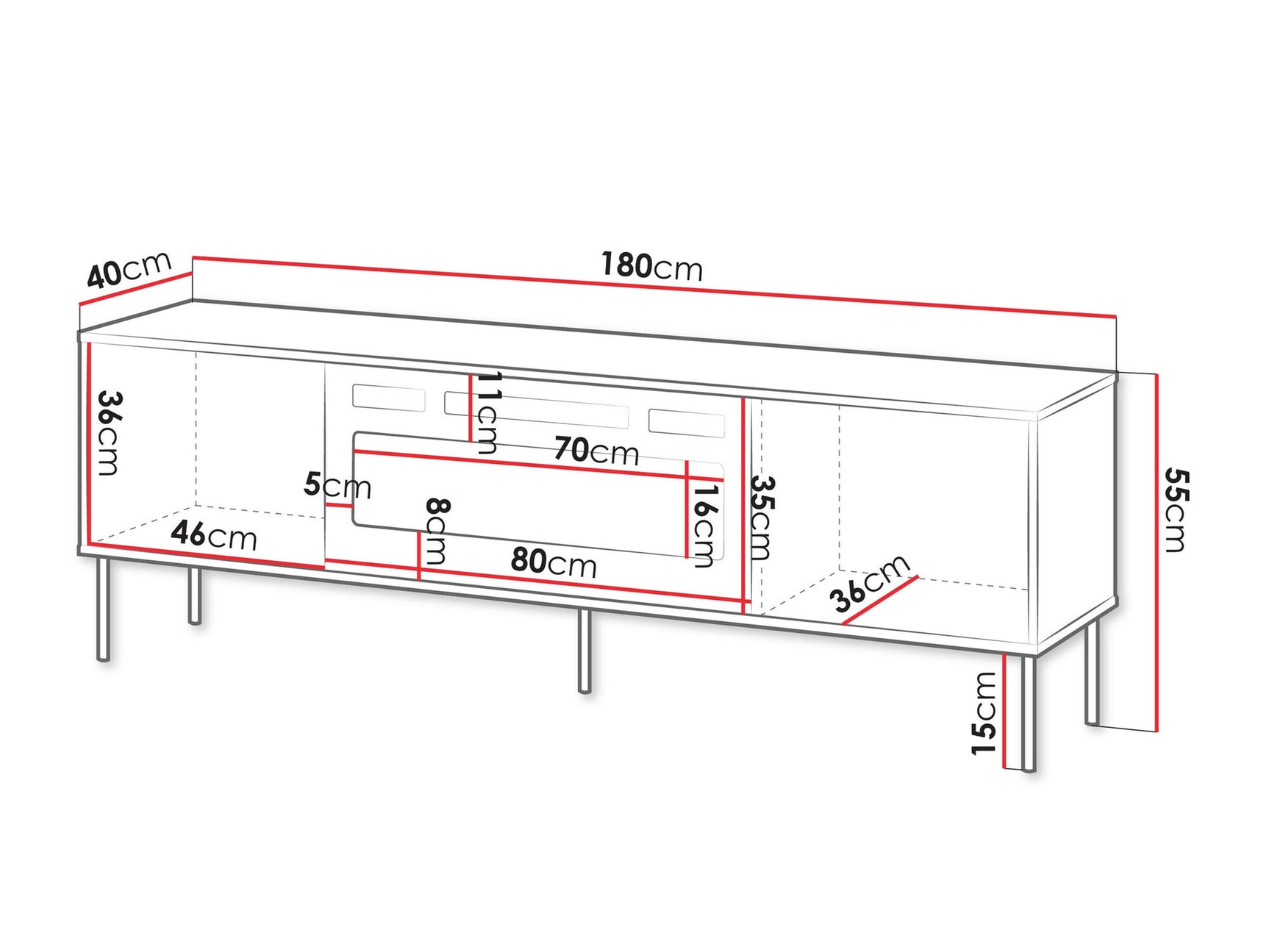 TV stand Charlotte AG106