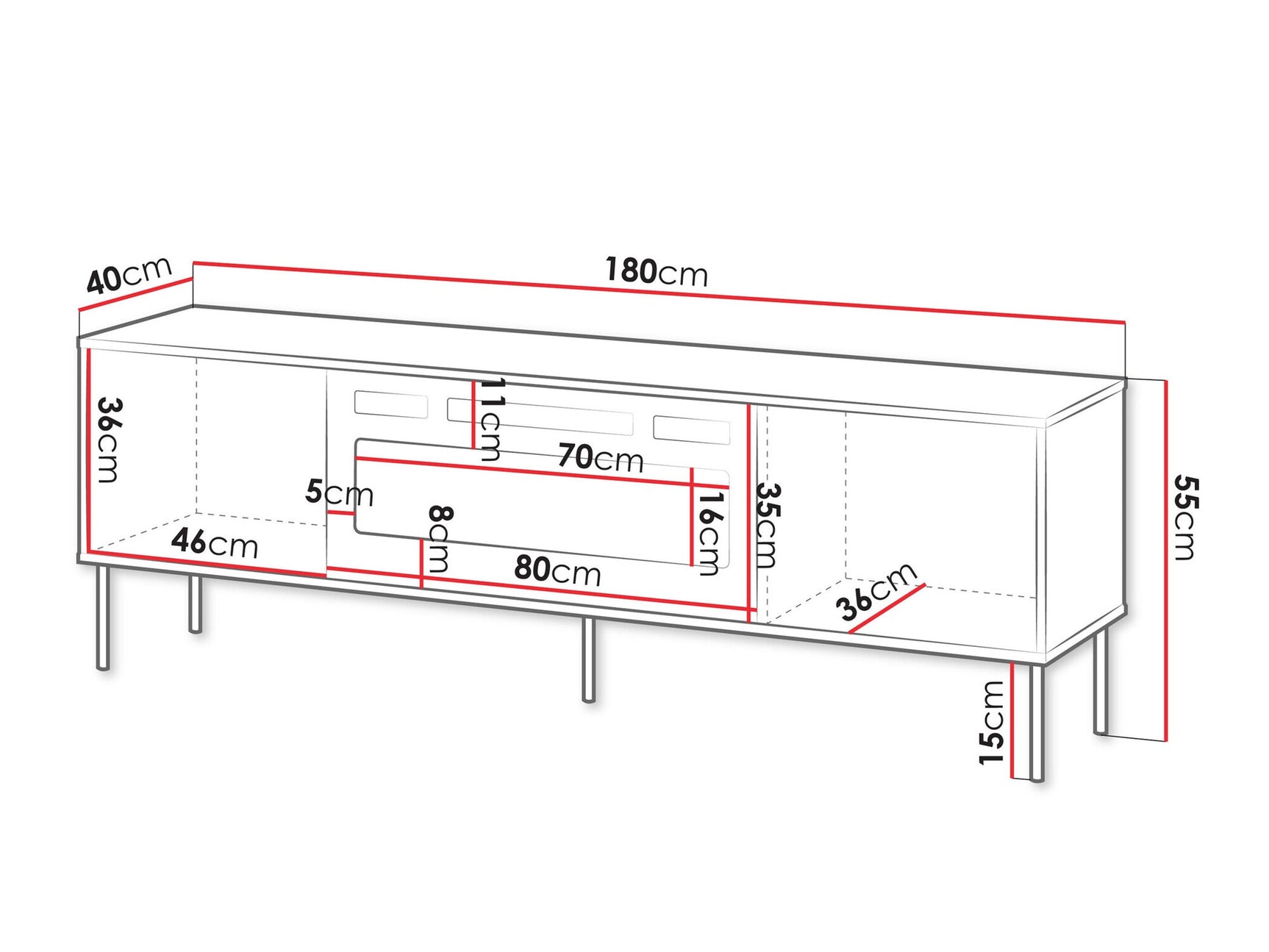 TV stand Charlotte AG106