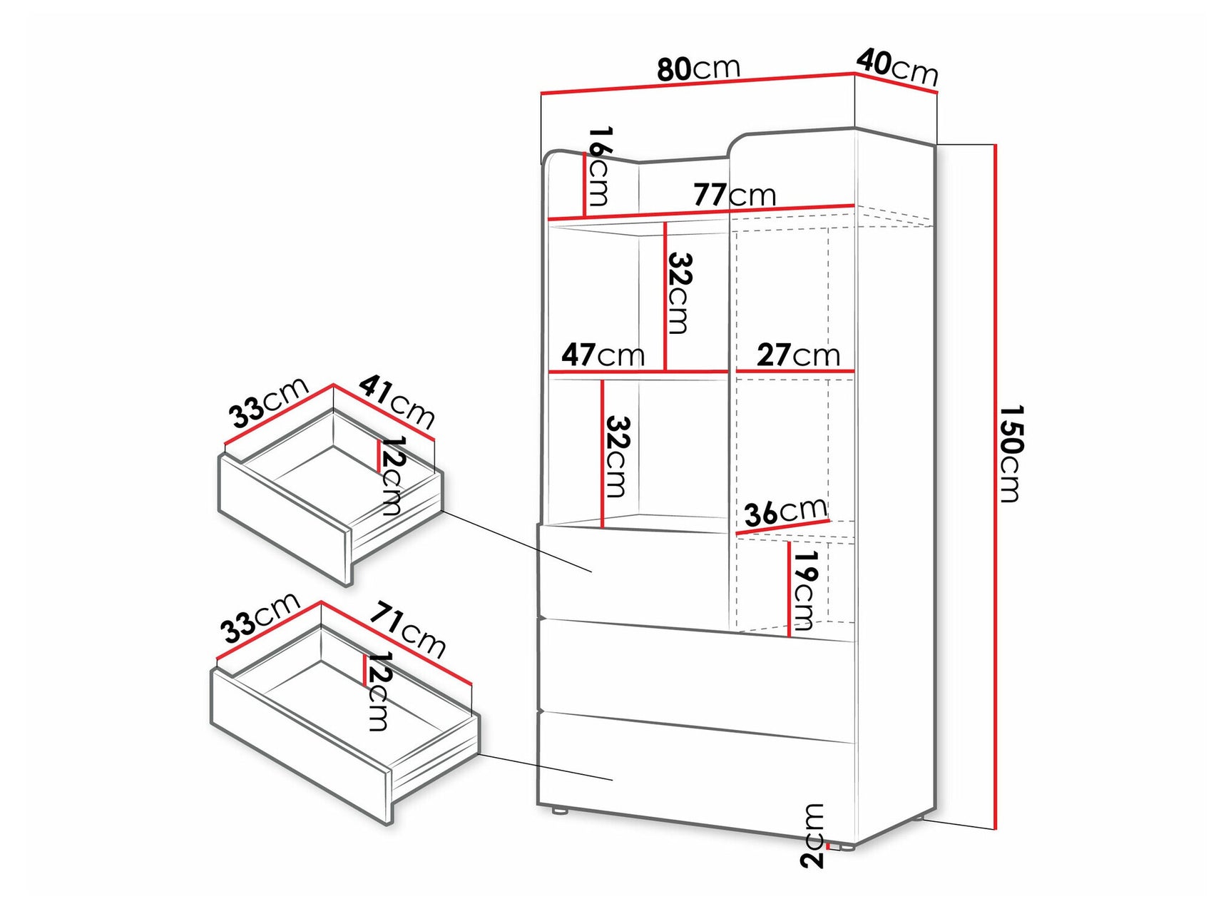 Bookcase Domcali 105