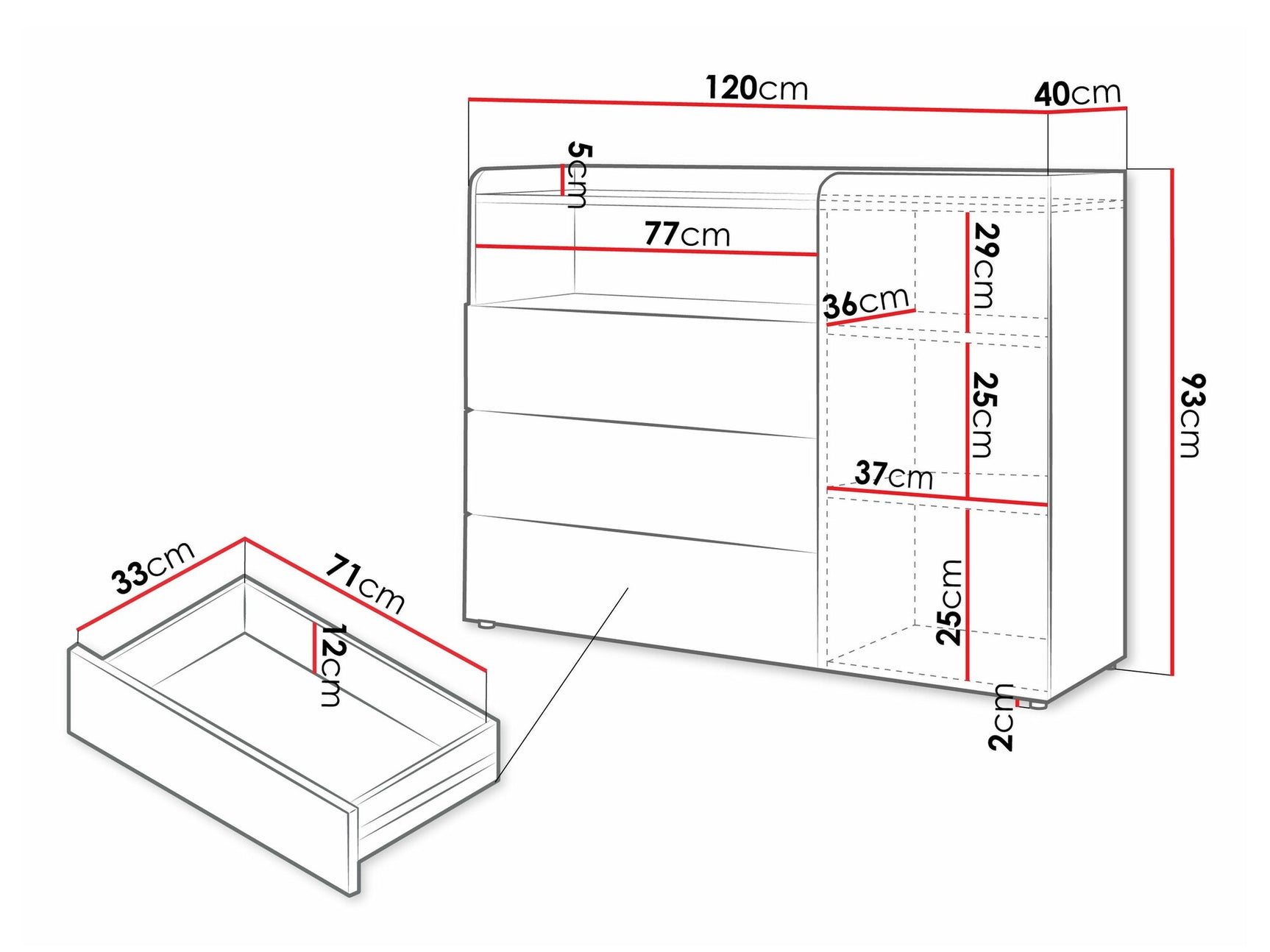 Chest of drawers Domcali 108