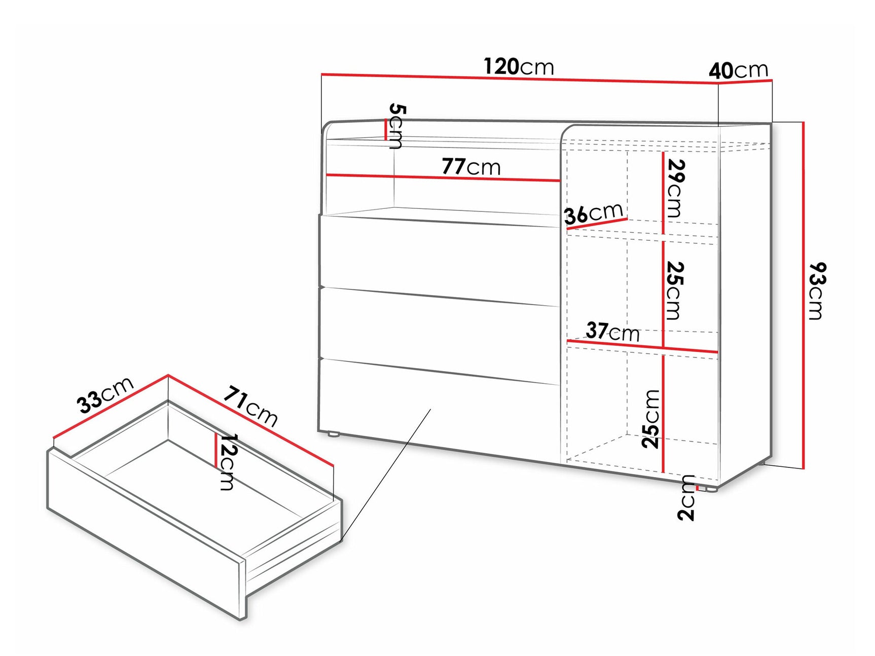 Chest of drawers Domcali 108