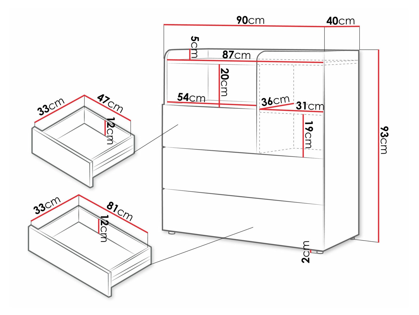 Chest of drawers Domcali 109