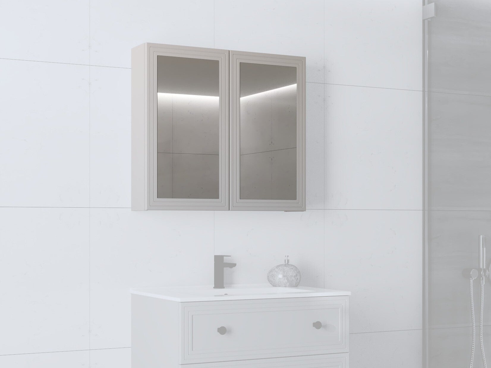 Vægmonteret badeværelsesskab Fiovele 102