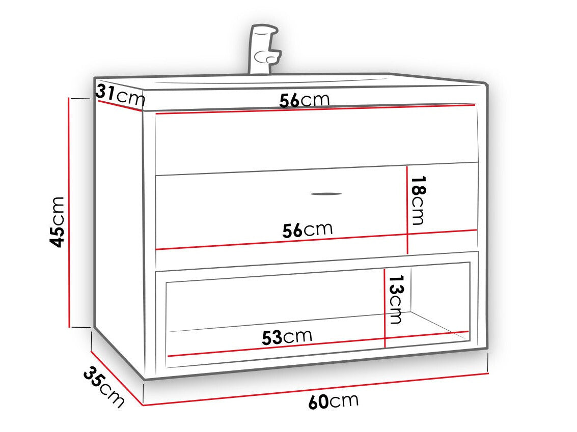 Wall bathroom cabinet for washbasin Providence J118