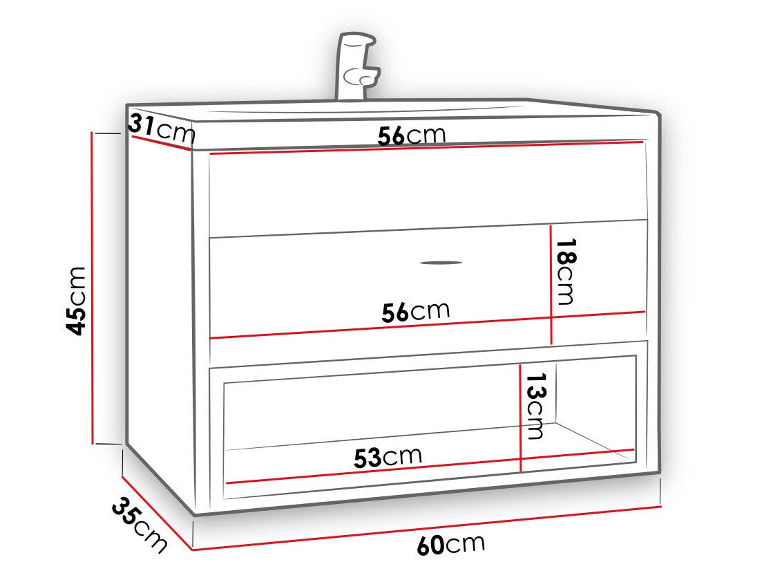 Wall bathroom cabinet for washbasin Providence J118