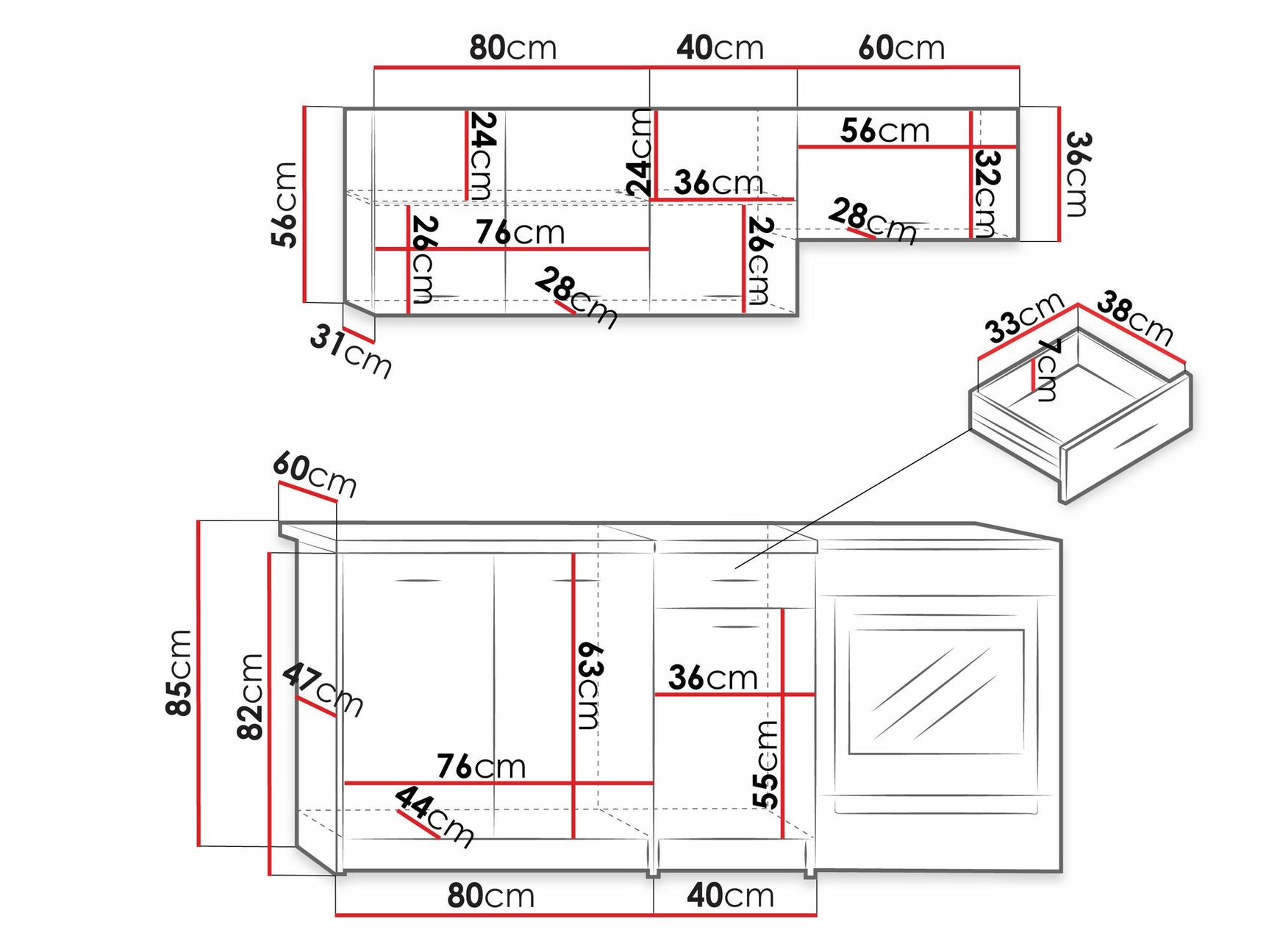 Køkkensæt Trenton 101