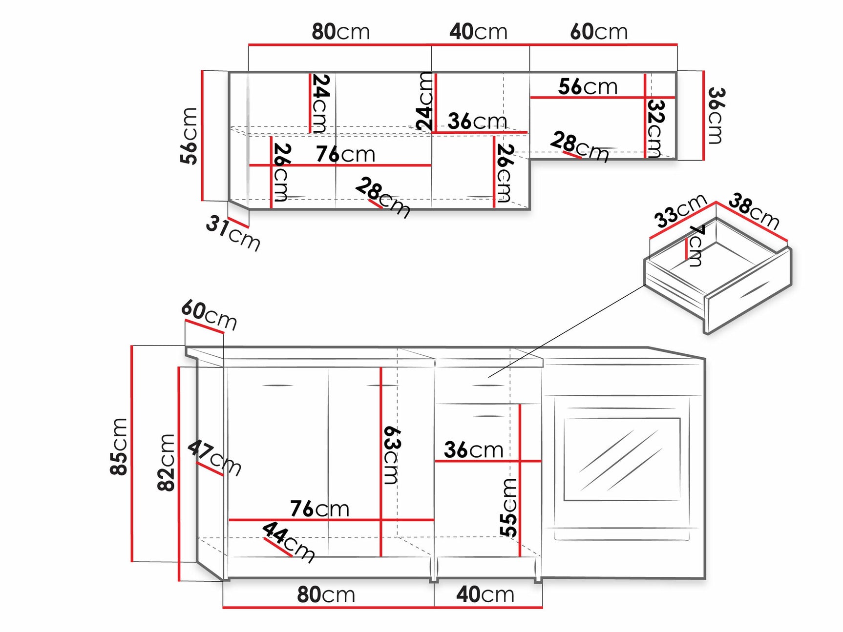 Køkkensæt Trenton 101