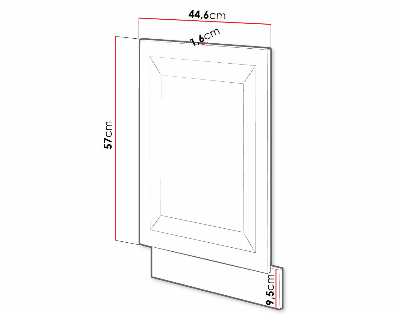 Dør til opvaskemaskine Retro Grey 144