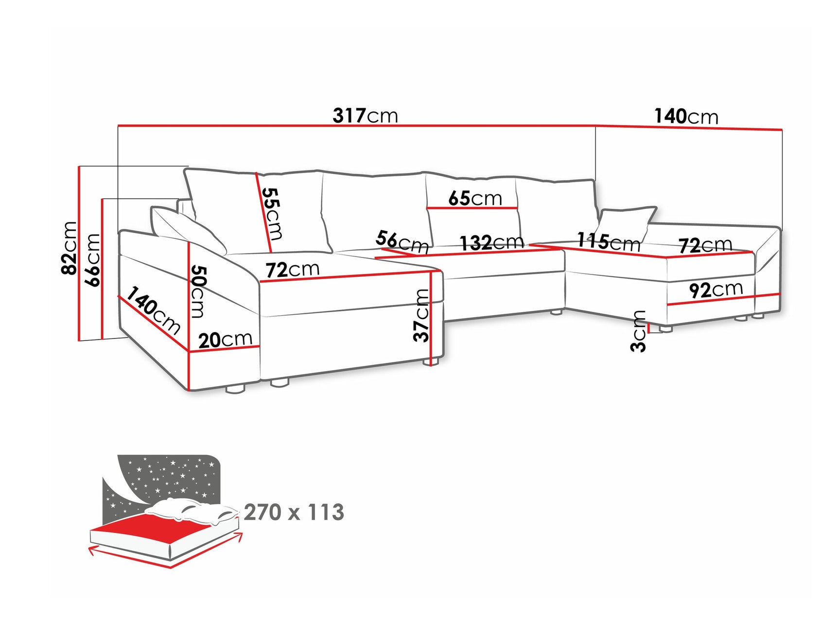 Hjørnesofa Memphis 105