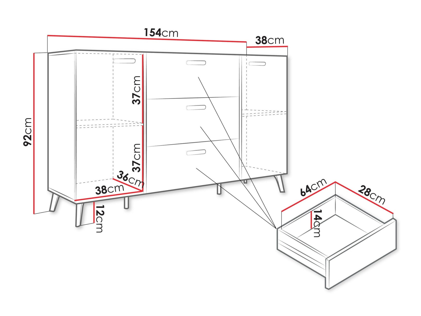 Chest of drawers Comfivo Teslomo 101