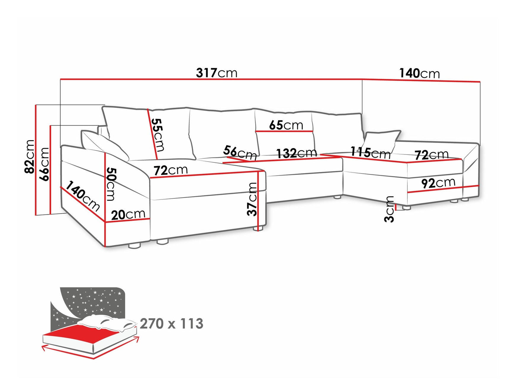 Hjørnesofa Memphis 131