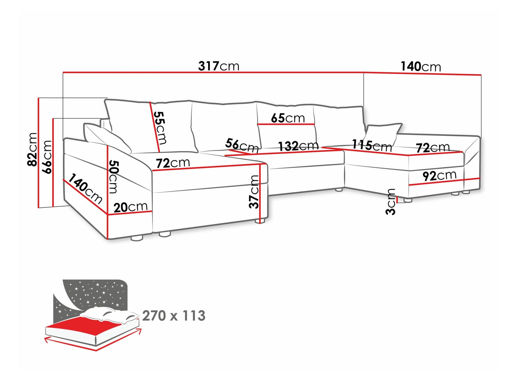 Hjørnesofa Memphis 131