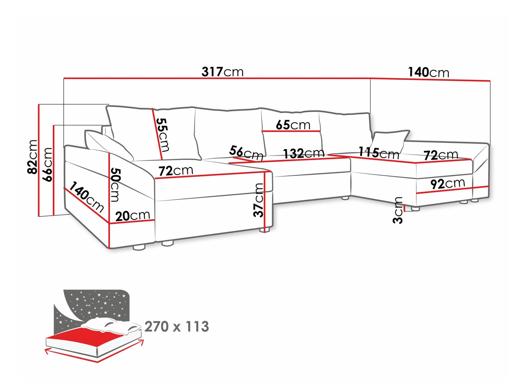 Hjørnesofa Memphis 131