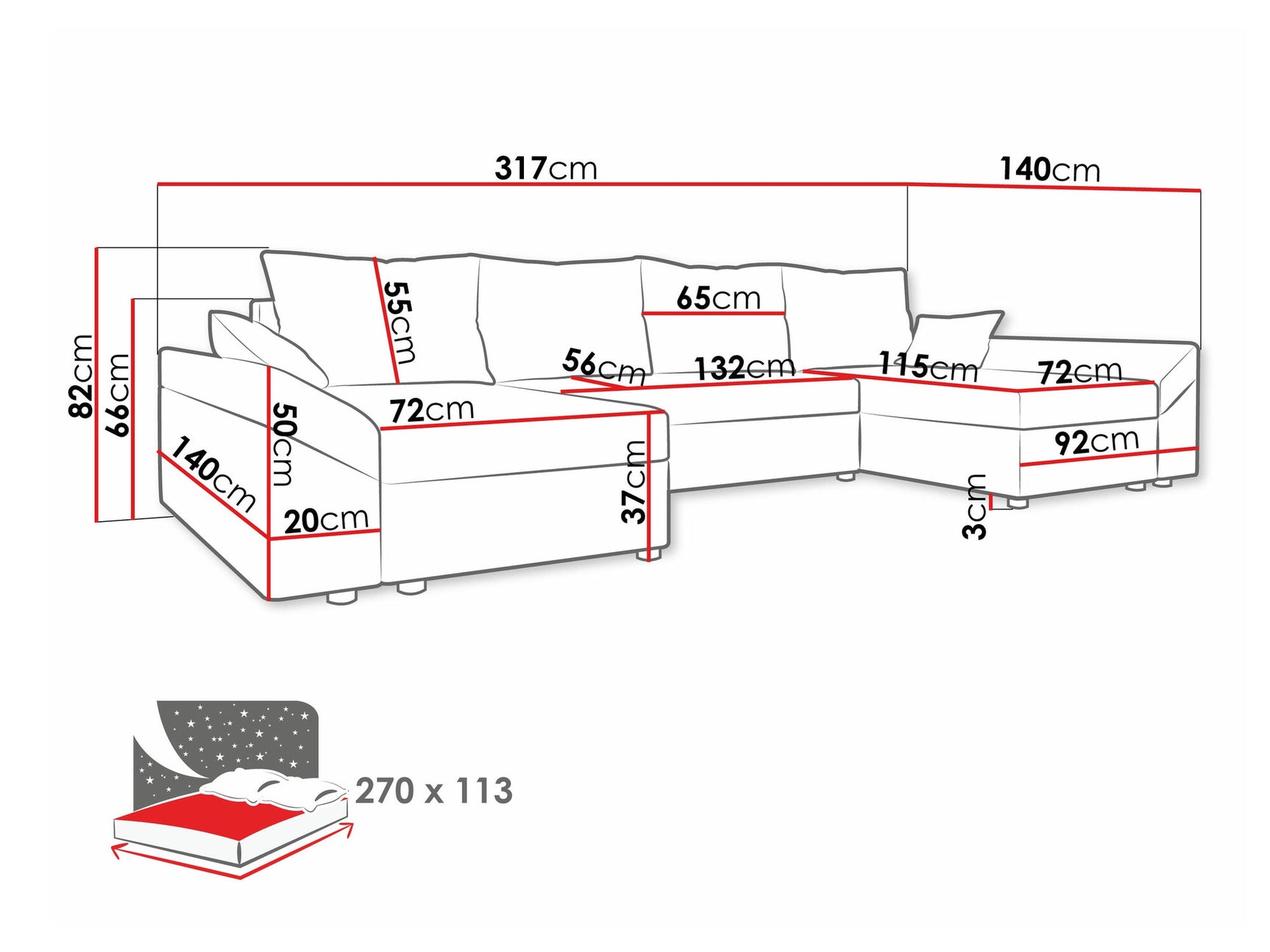 Hjørnesofa Memphis 131