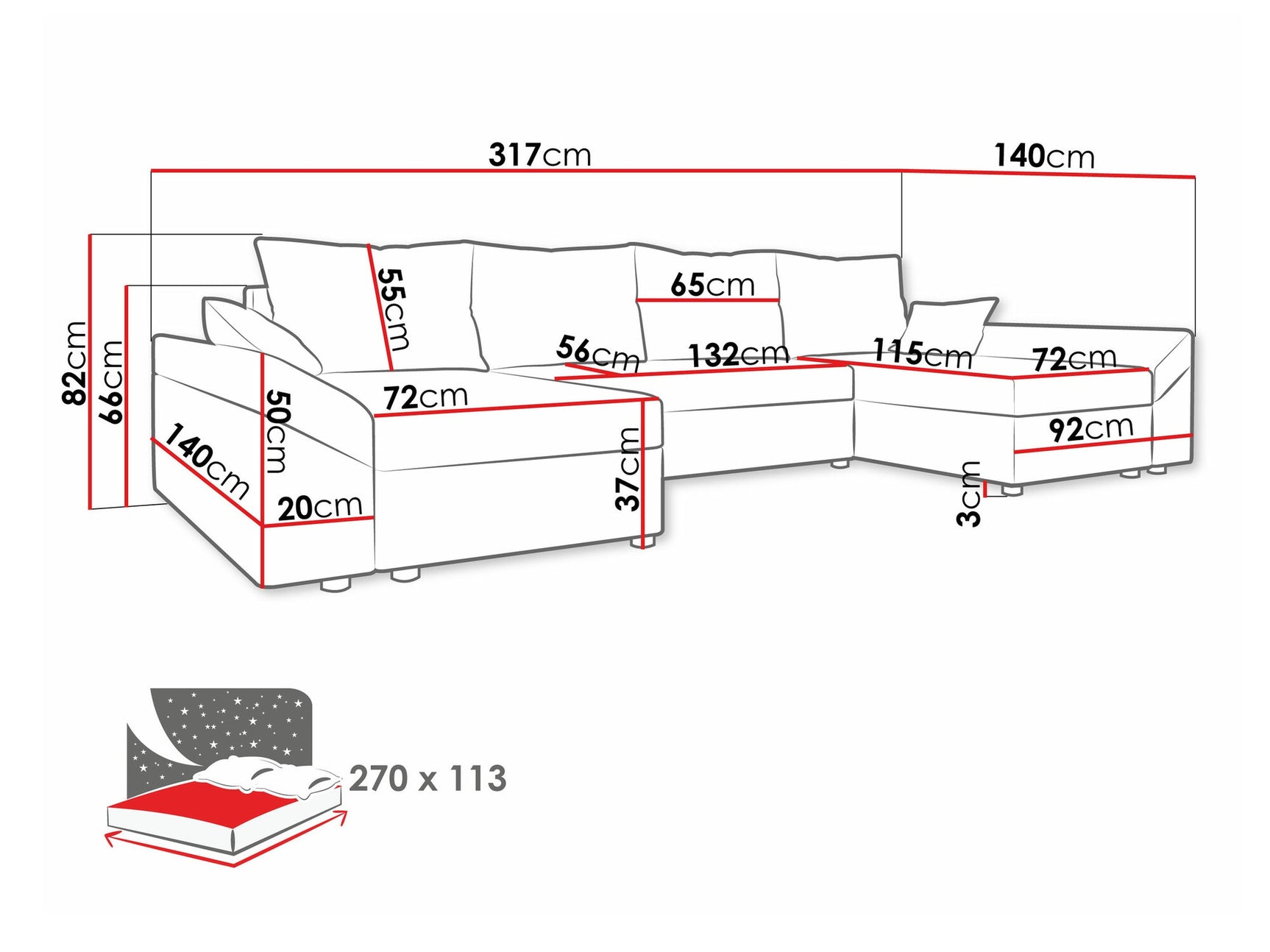 Hjørnesofa Memphis 131