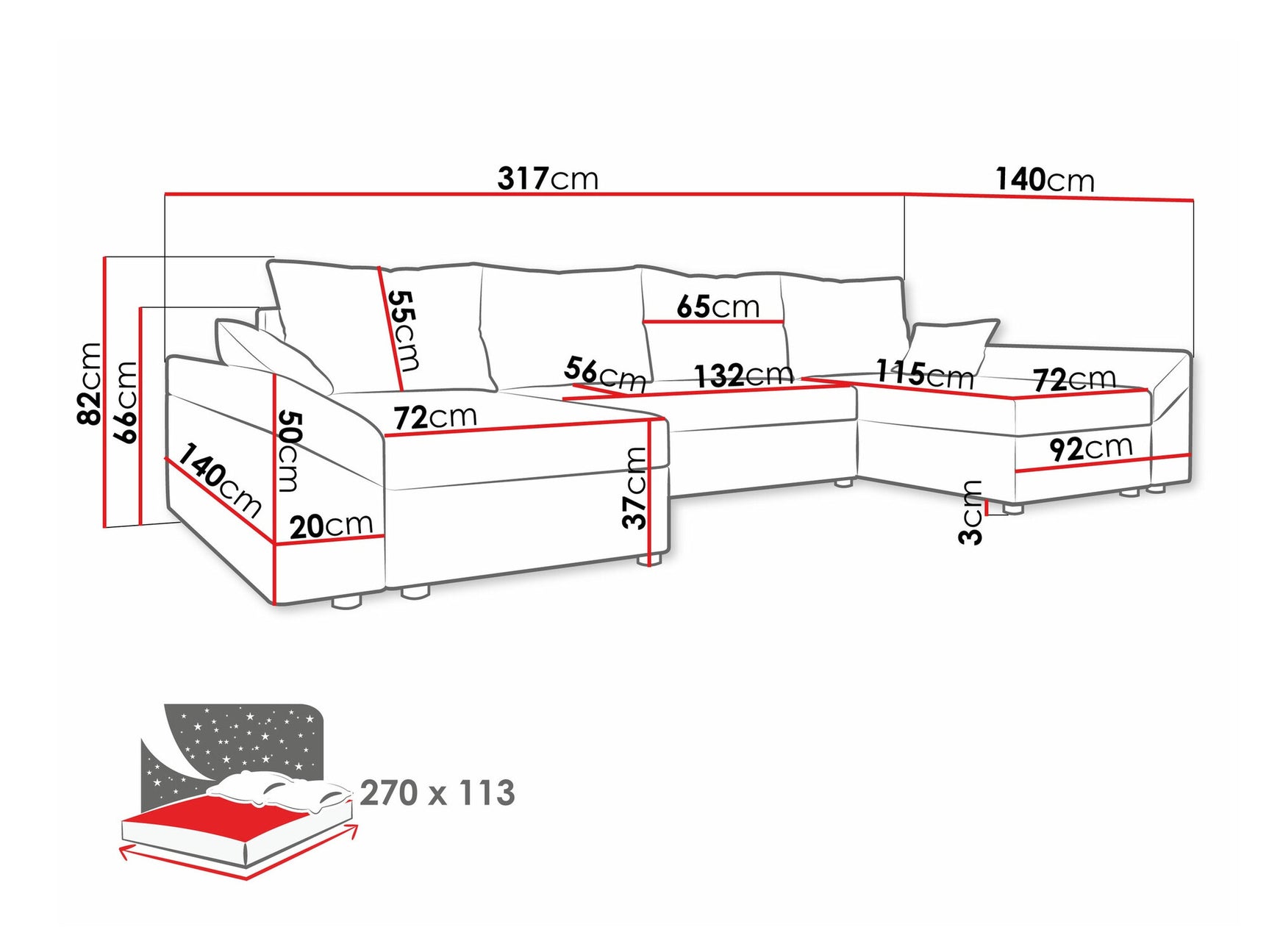 Hjørnesofa Memphis 131