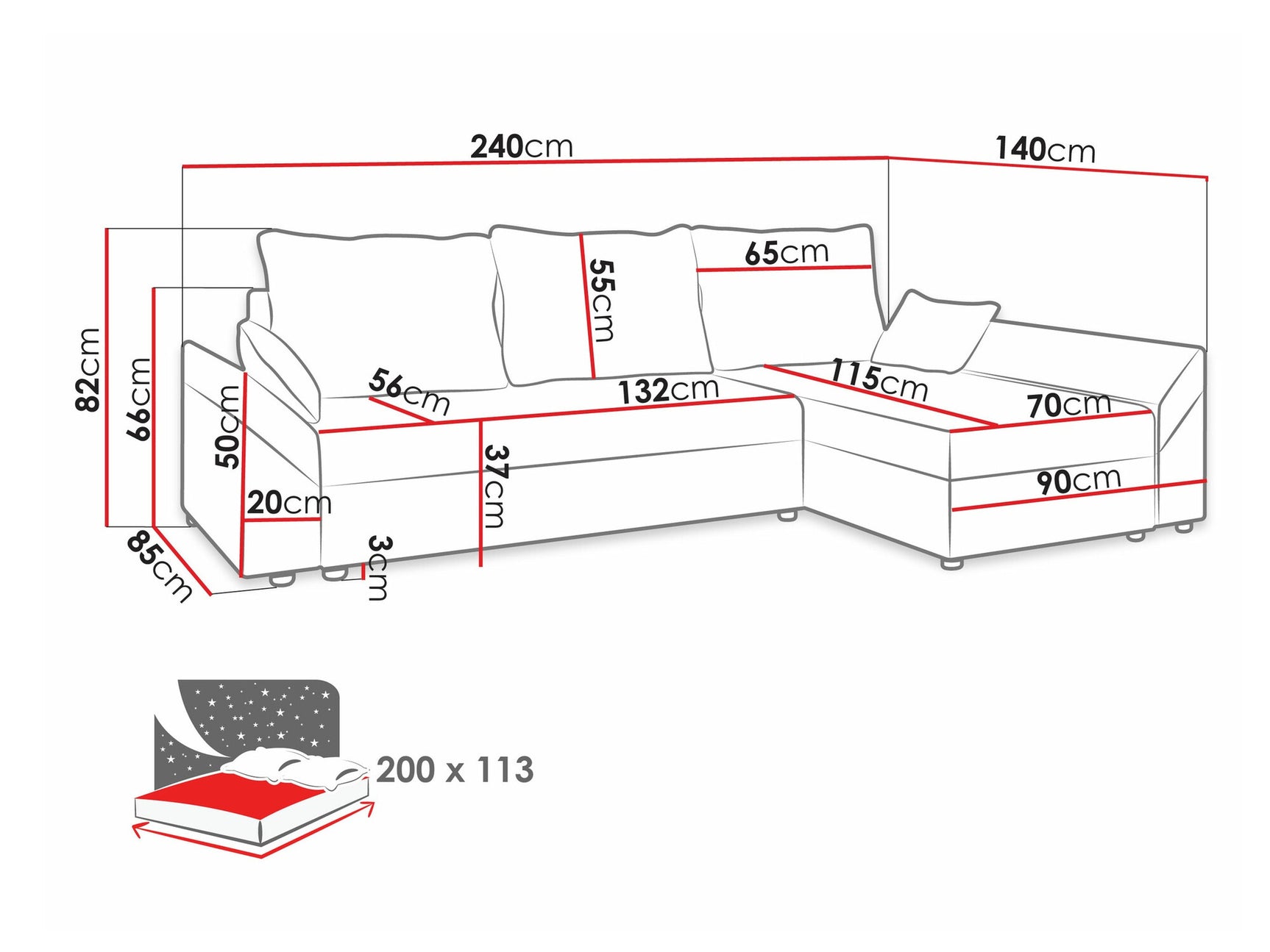 Hjørnesofa Memphis 104 3926951