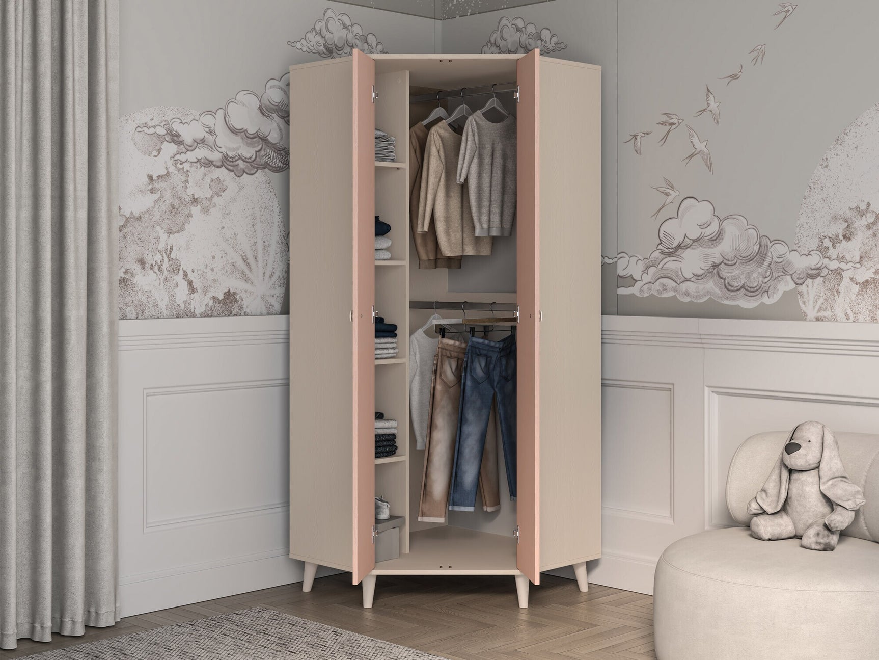 Hjørnegarderob Tortoli 100