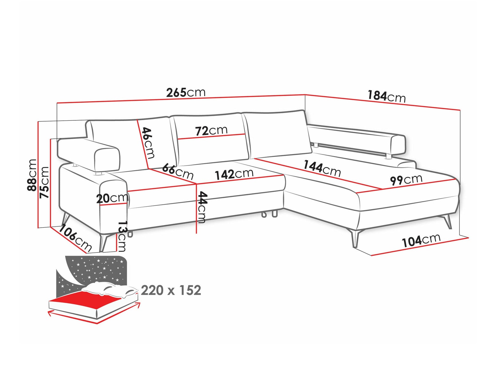 Corner sofa Lincoln 199