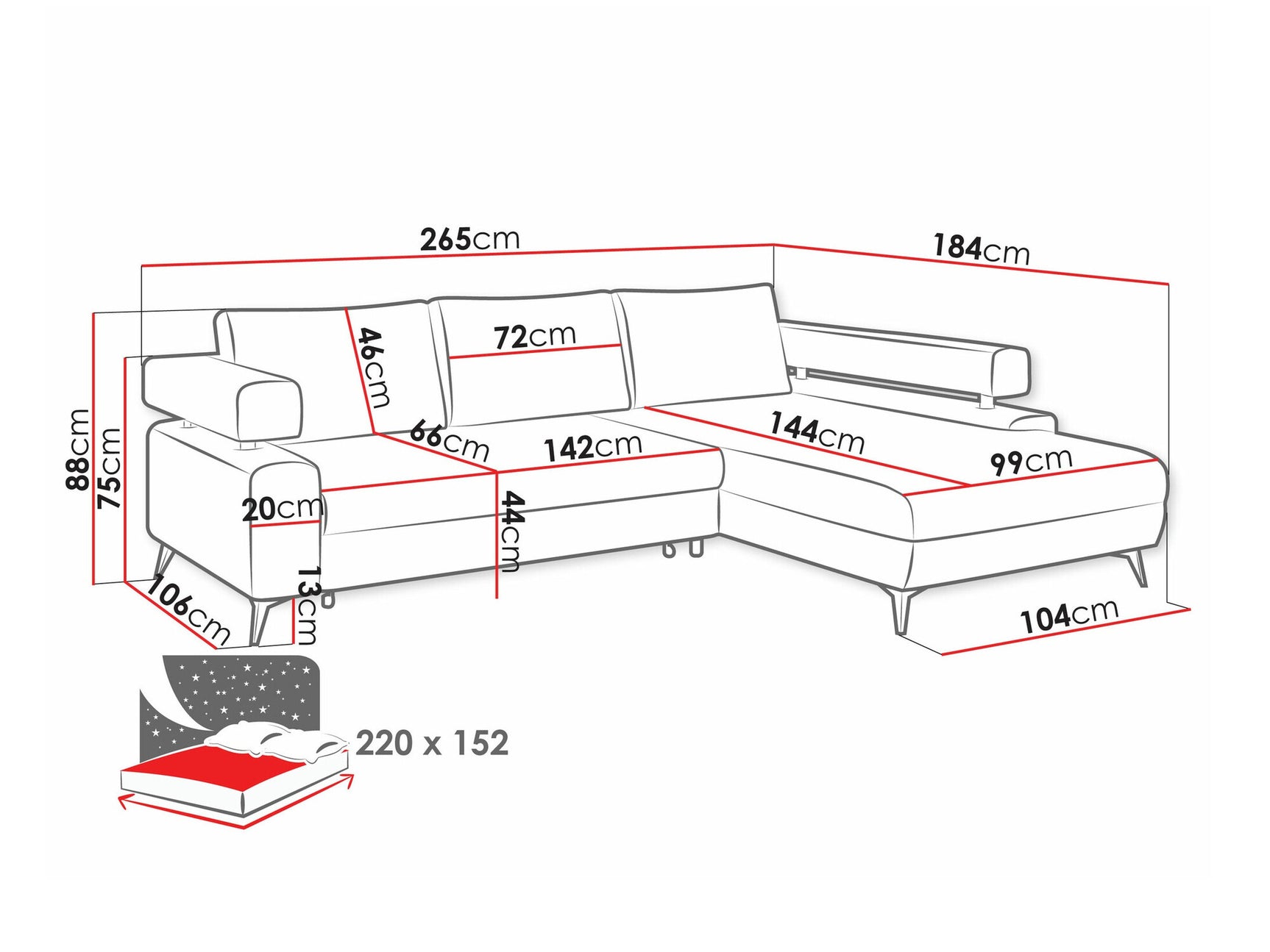 Corner sofa Lincoln 199