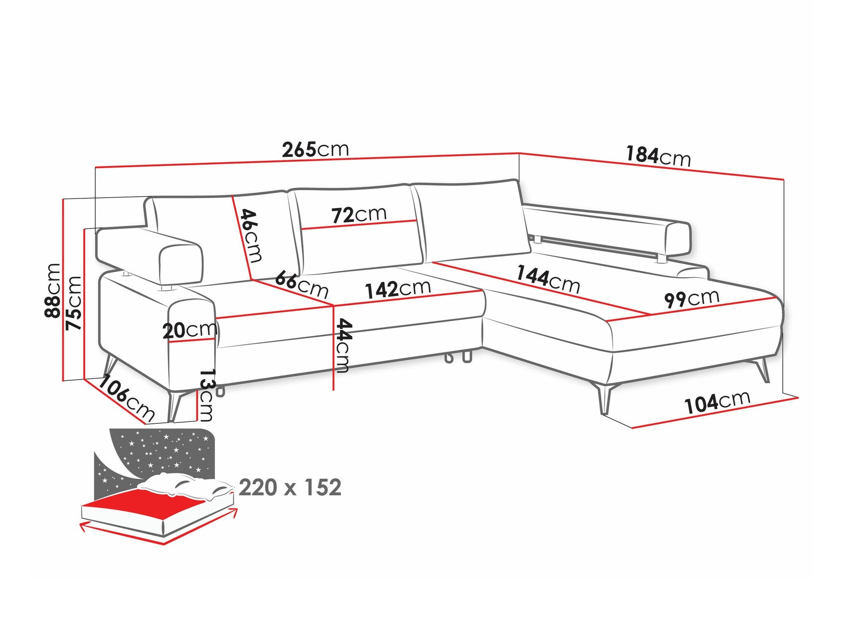 Corner sofa Lincoln 199