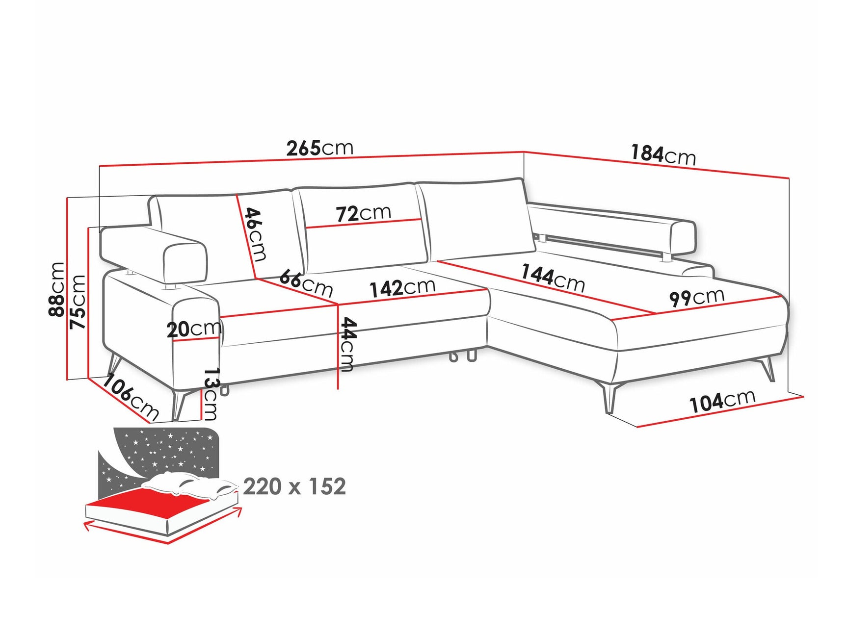 Corner sofa Lincoln 199