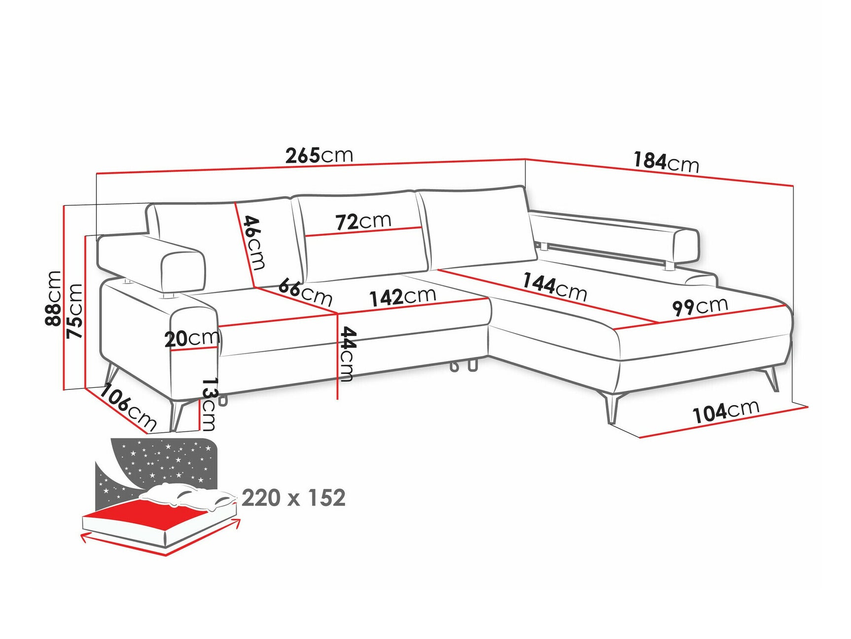 Corner sofa Lincoln 199