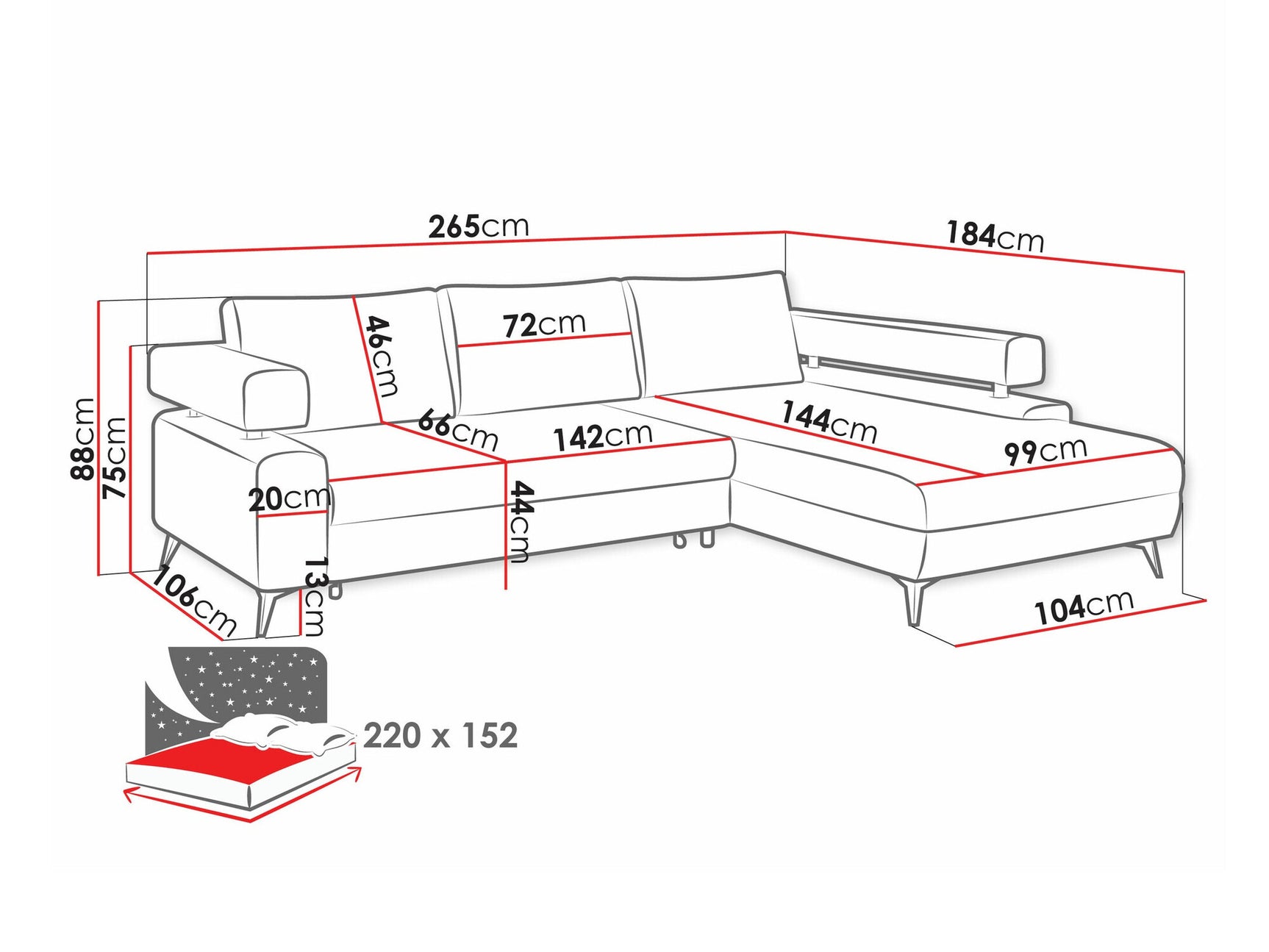 Corner sofa Lincoln 199