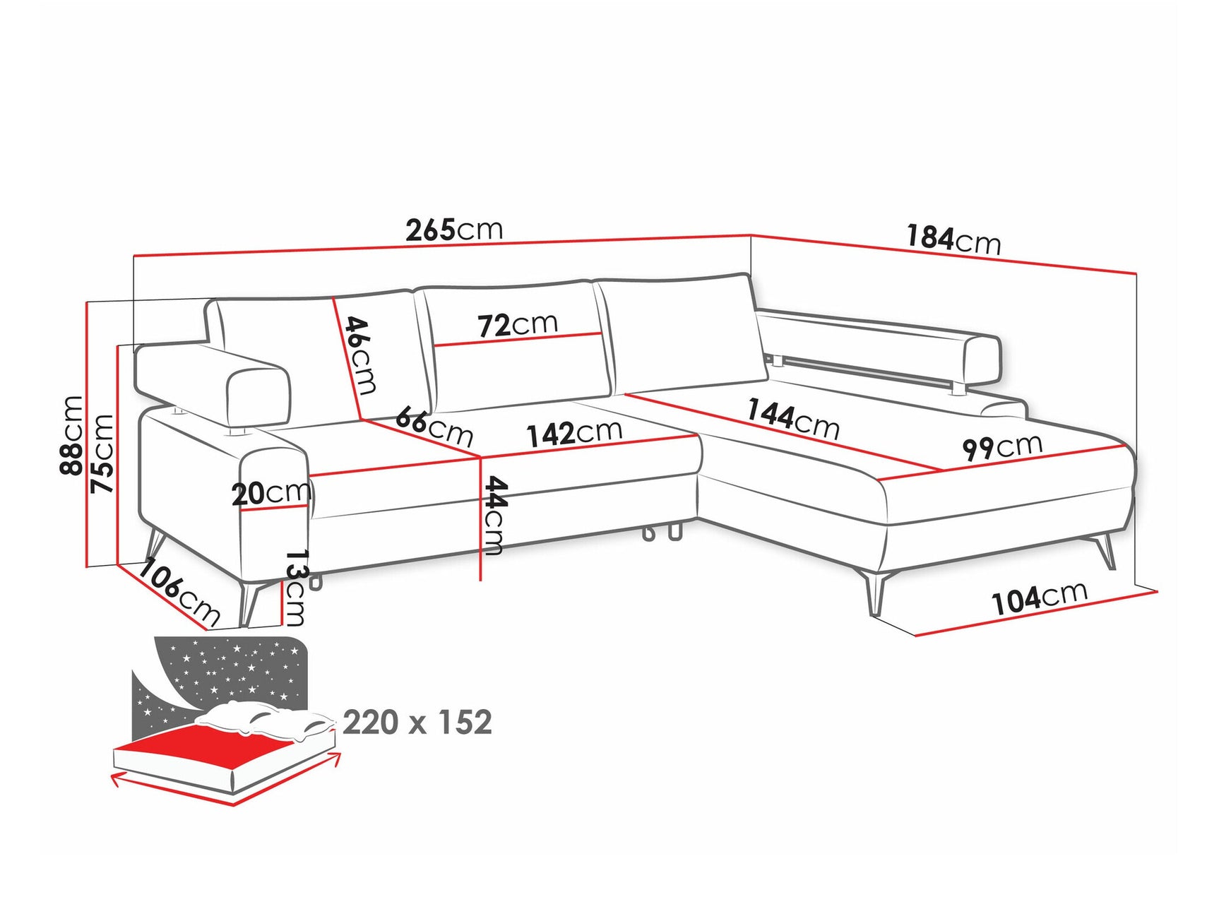 Corner sofa Lincoln 199