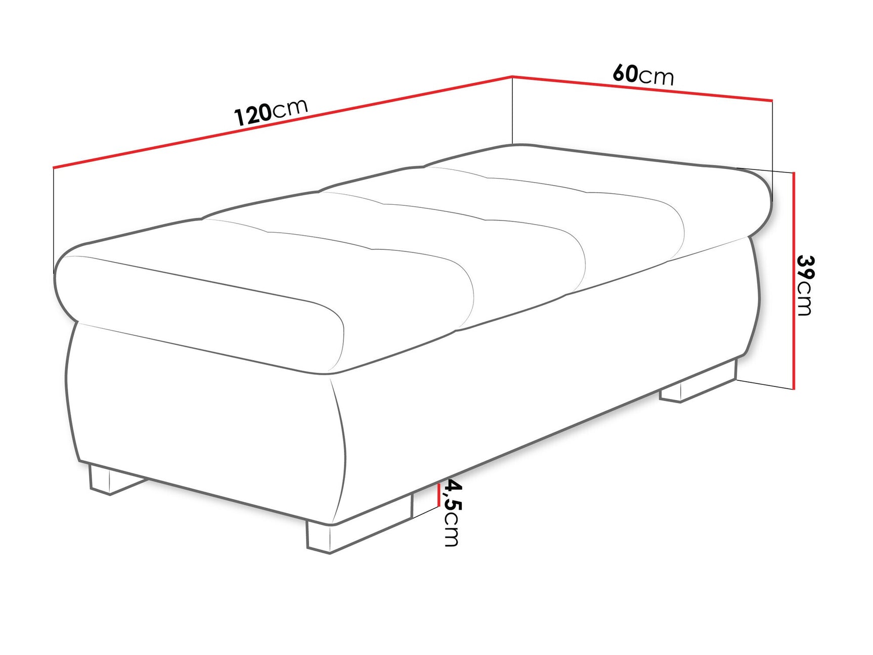Upholstered bench Comfivo 123