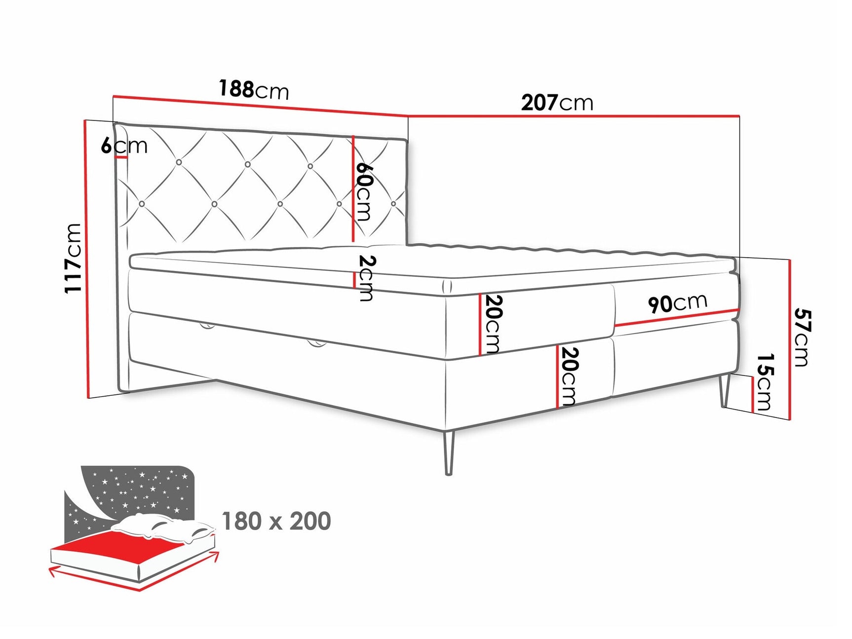 Continental bed ComfiDream 192