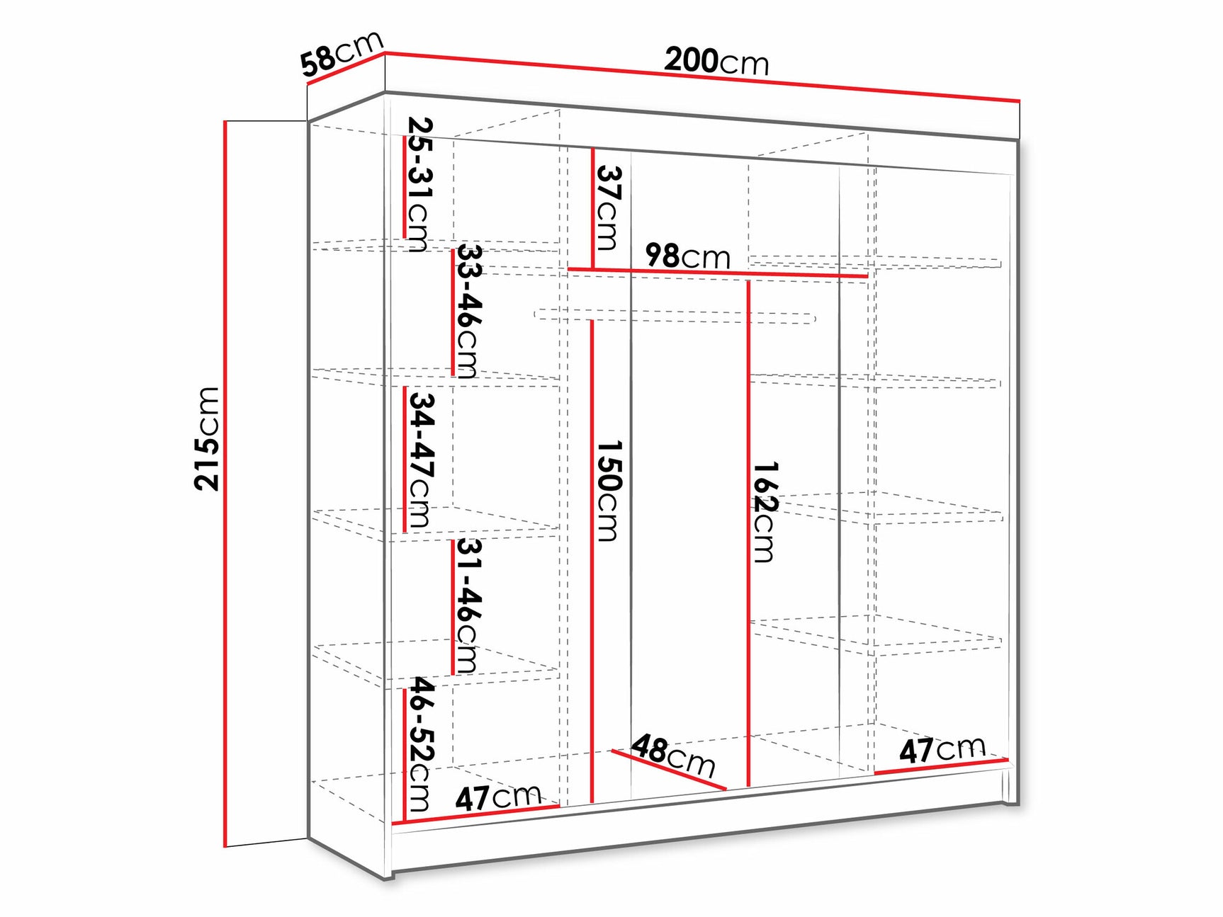 Wardrobe Closico 159 3941112