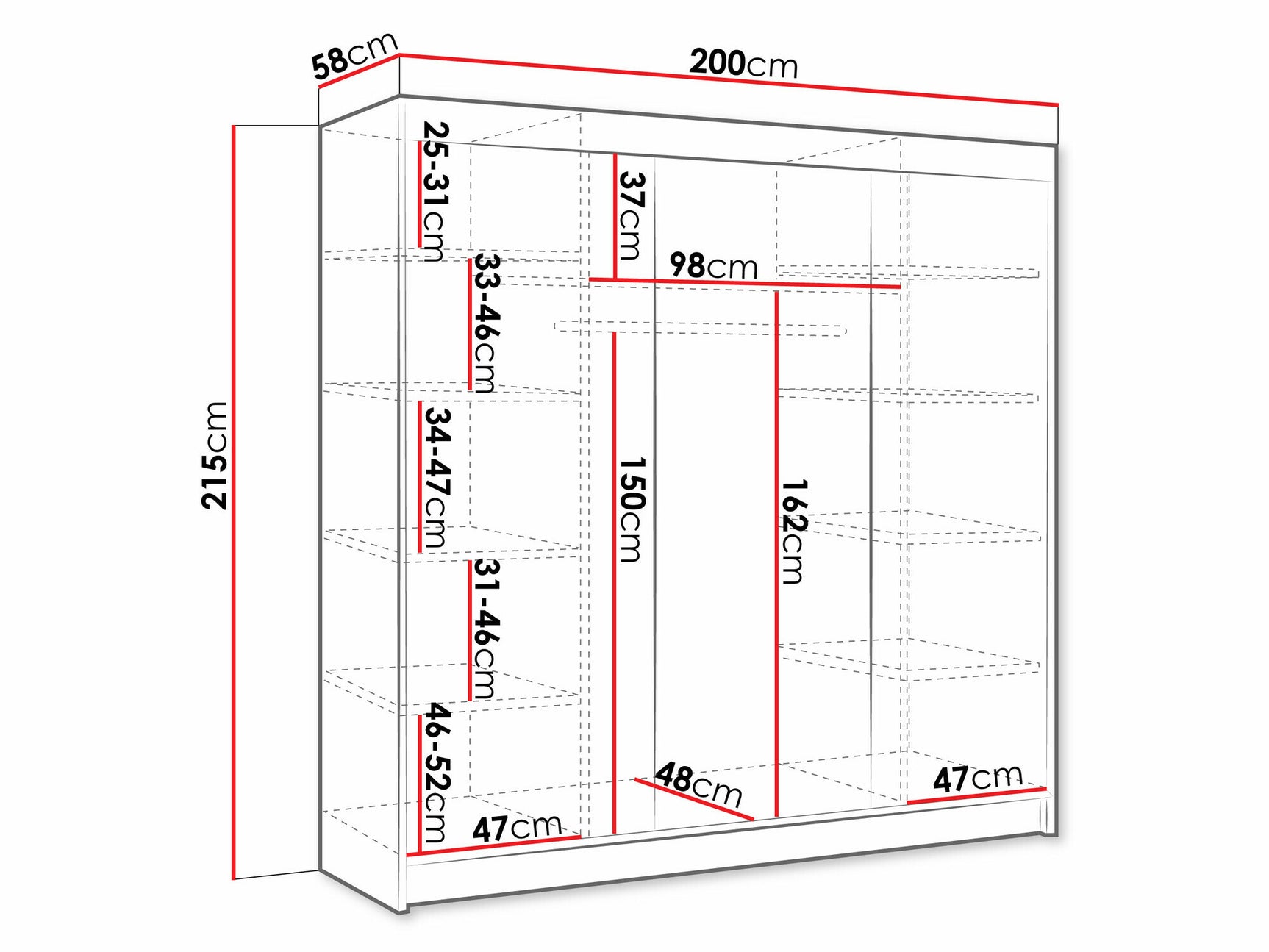 Wardrobe Closico 161