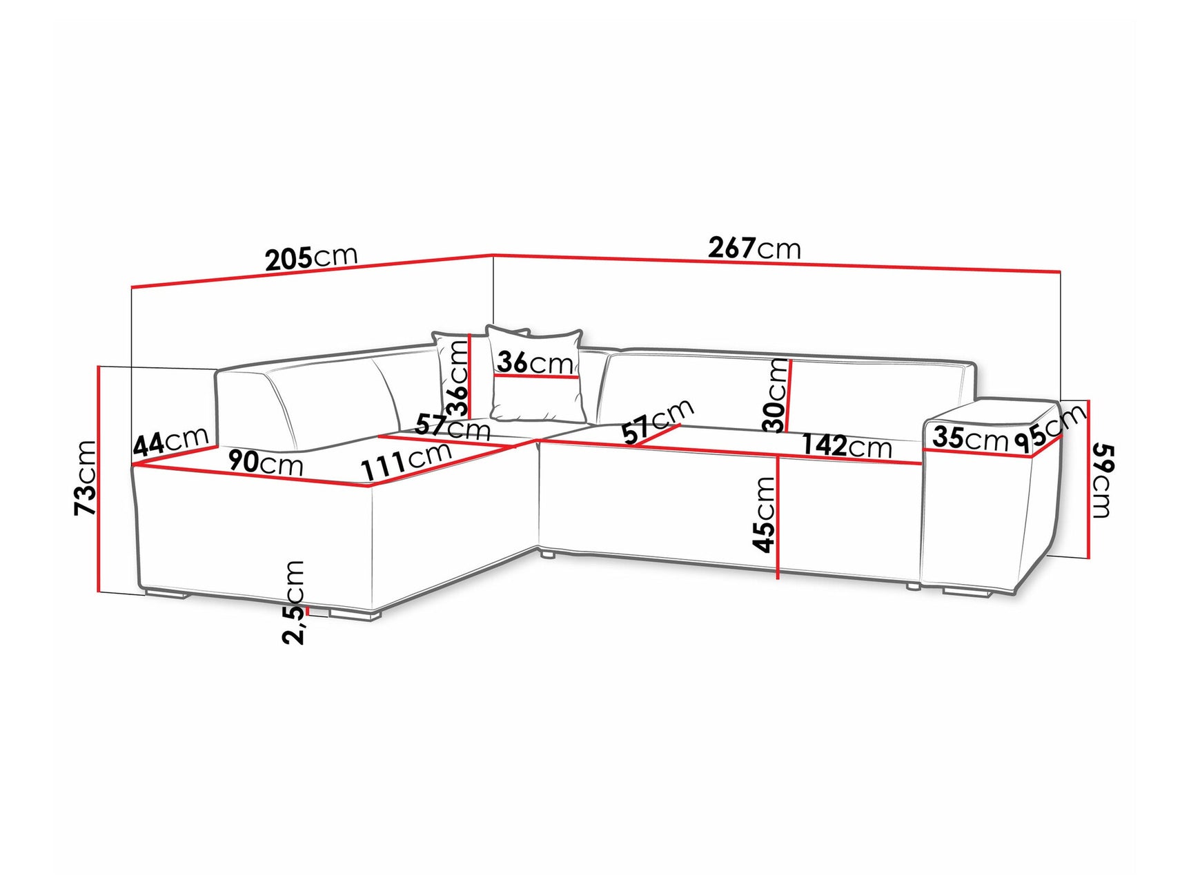 Hjørnesofa Comfivo 289