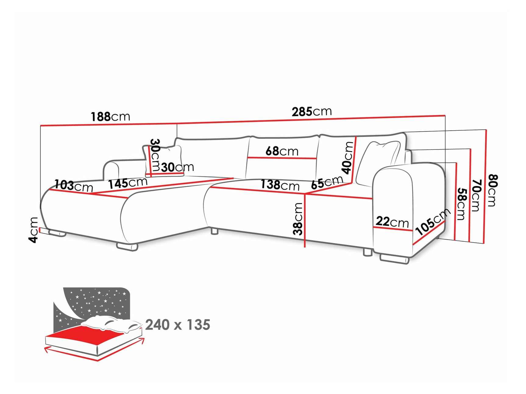 Corner sofa Comfivo 410