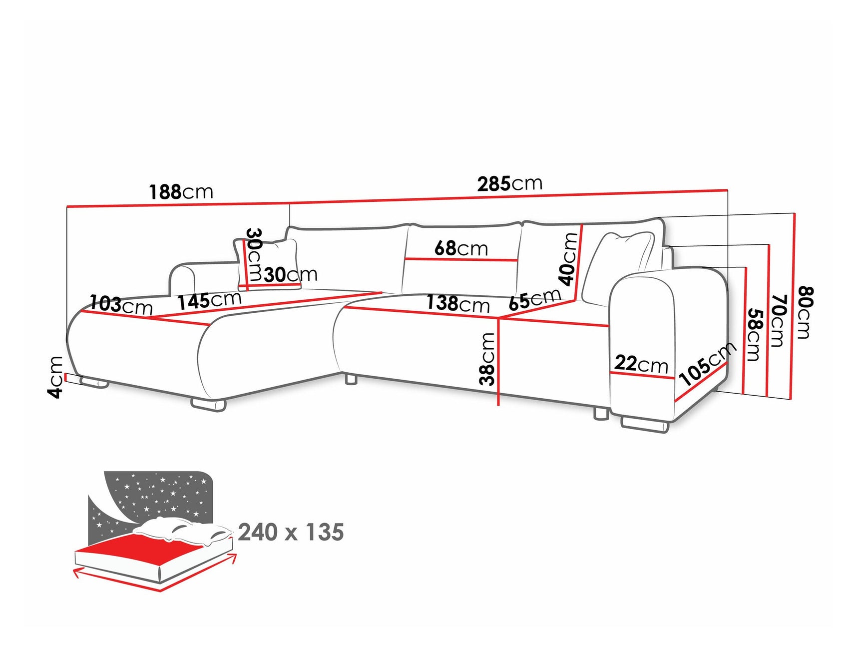 Corner sofa Comfivo 410