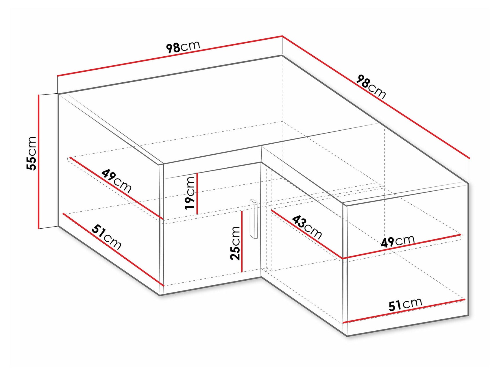 Hjørneskab Tucson 181