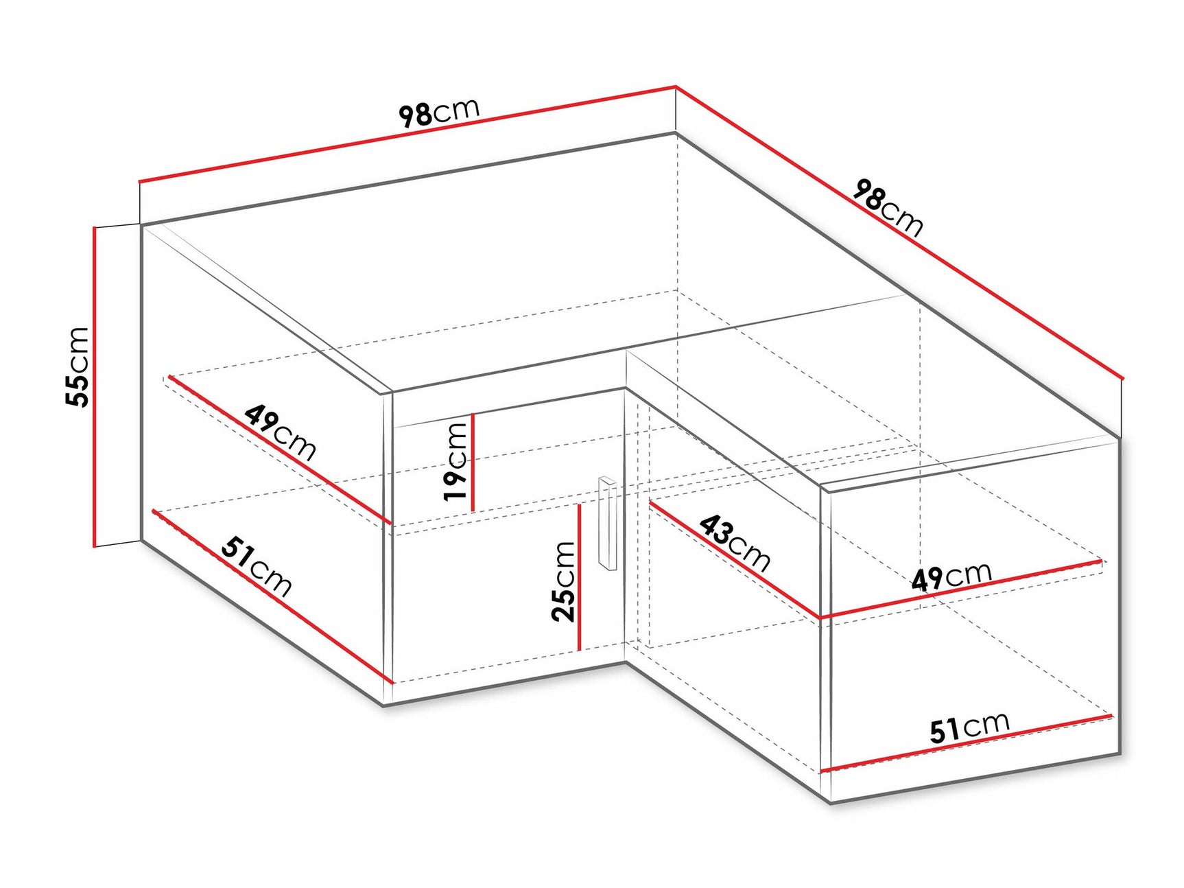 Hjørneskab Tucson 181