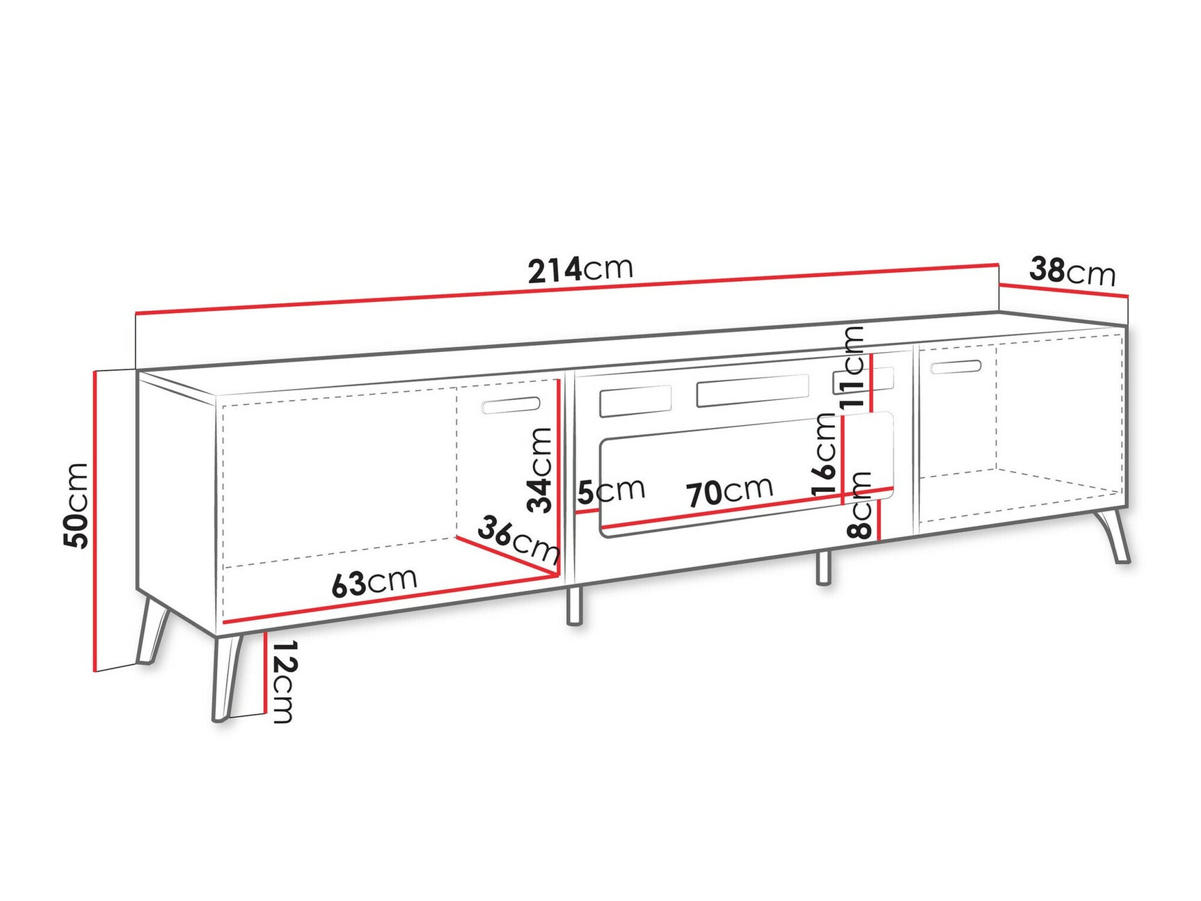TV-bord Comfivo Teslomo 112