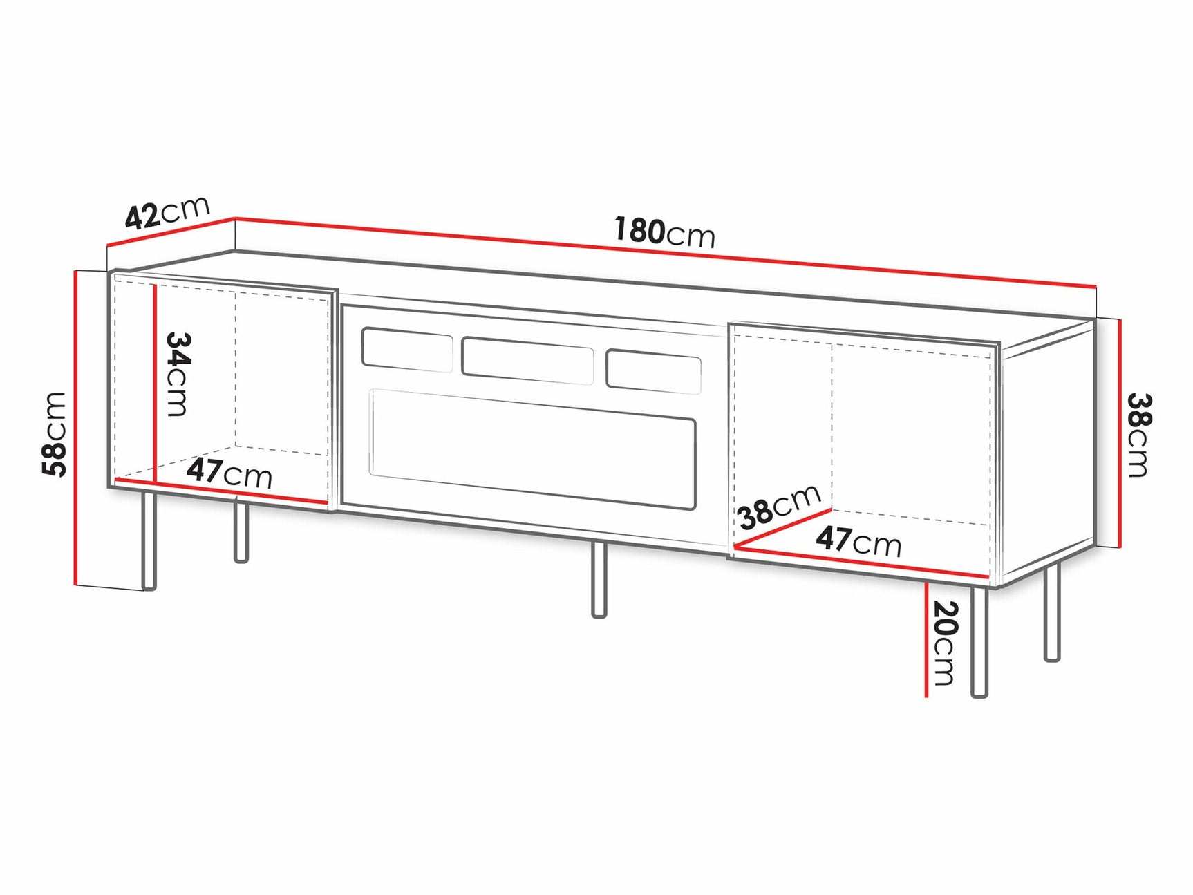 TV-bord Charlotte 210