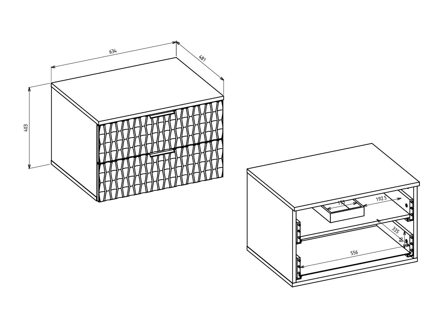 Vægbadeværelsesskab til håndvask Elitese 102