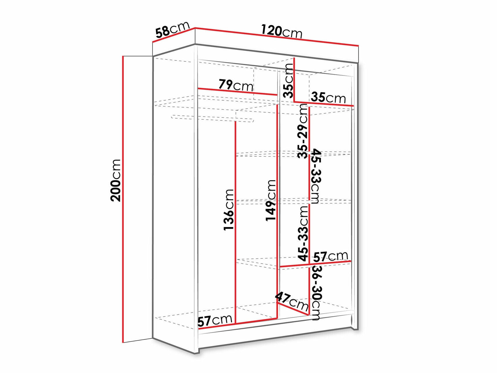 Garderobeskab Closico 105
