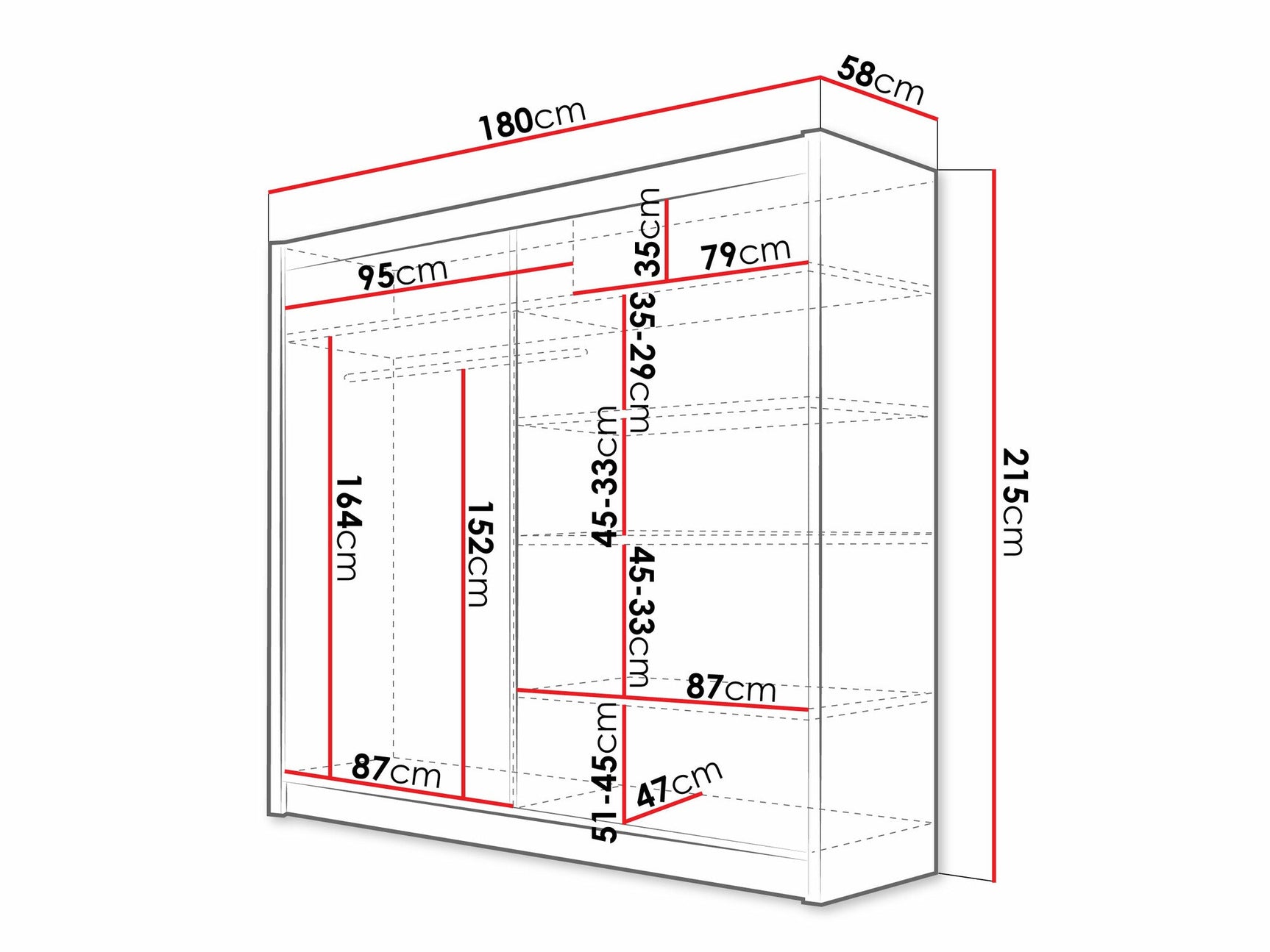 Garderobeskab Closico 154
