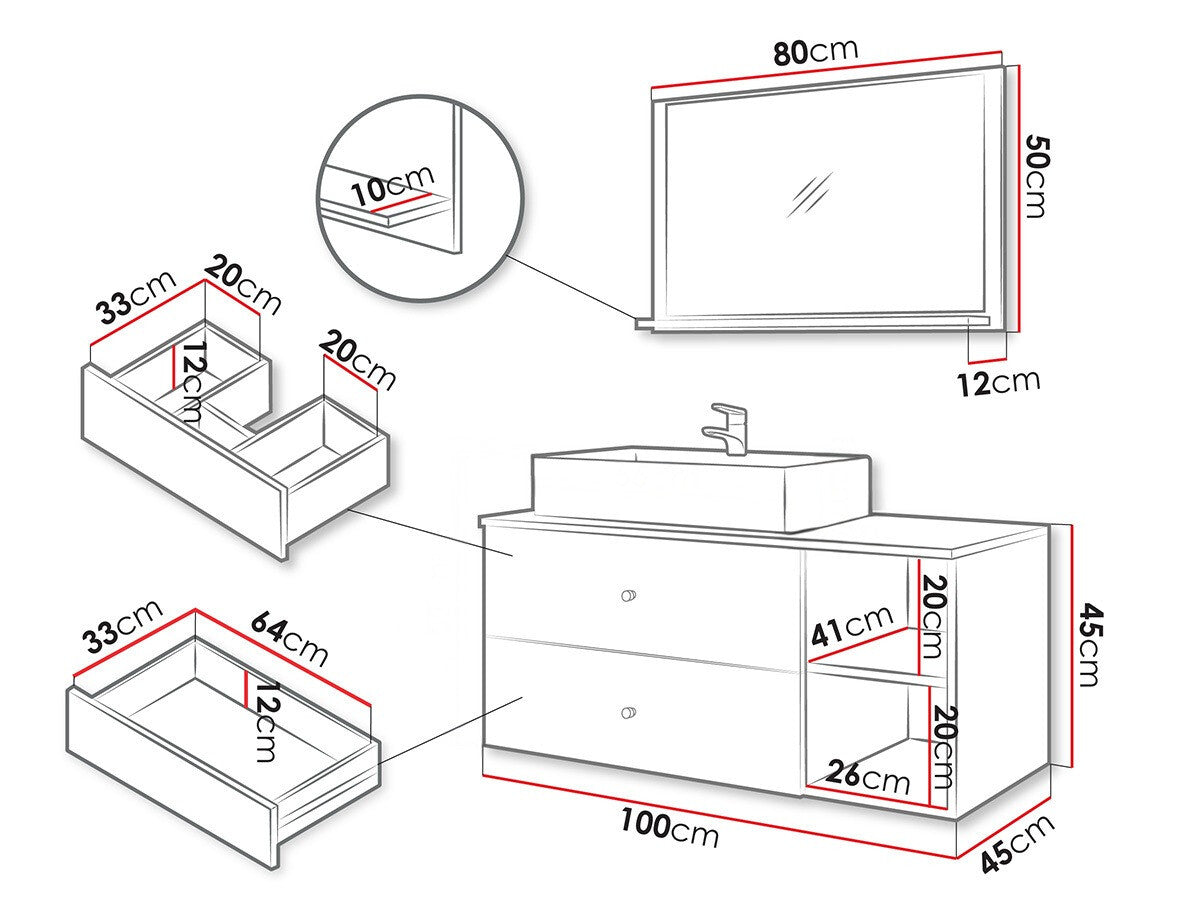Badeværelses-sæt Ophruvi 100 3966671