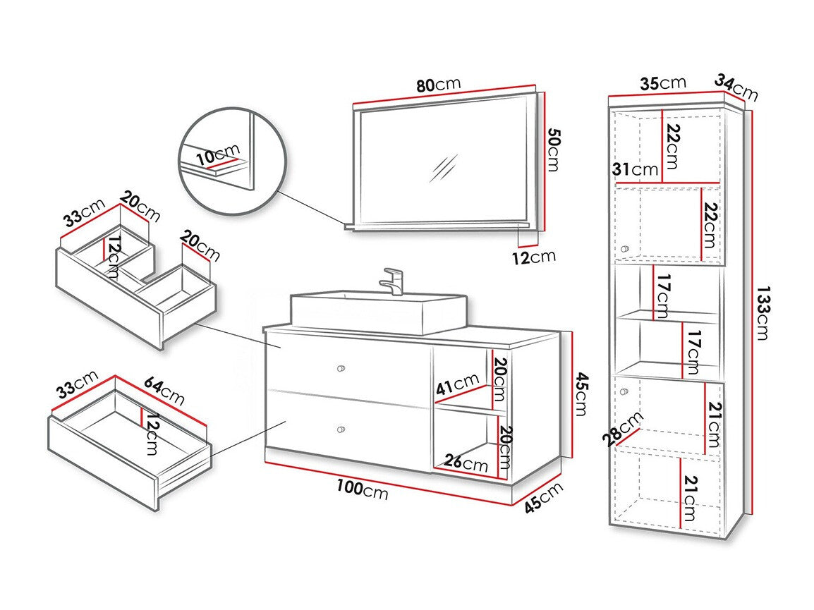 Badeværelses-sæt Ophruvi 101 3966673