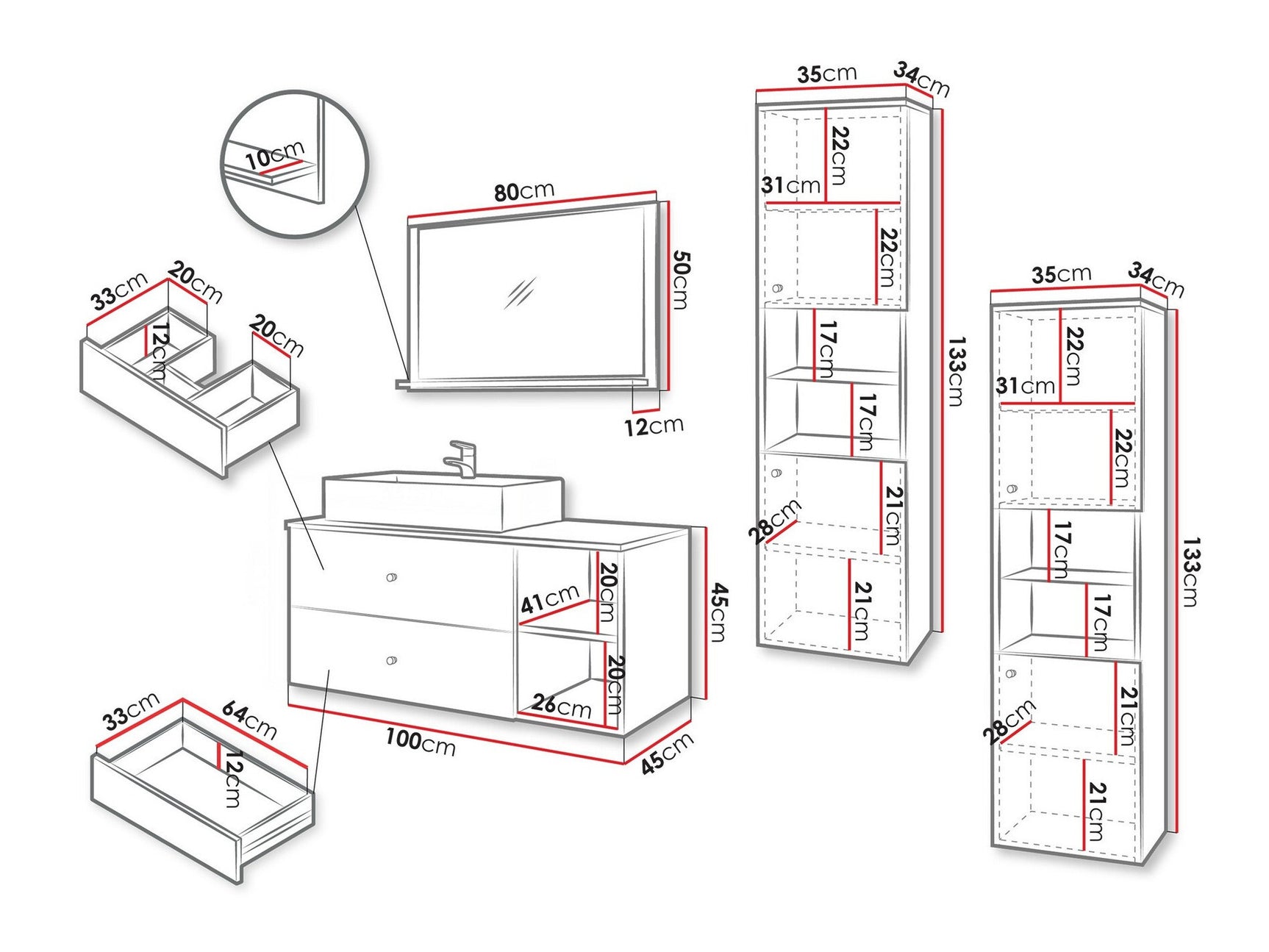 Badeværelses-sæt Ophruvi 102 3966675