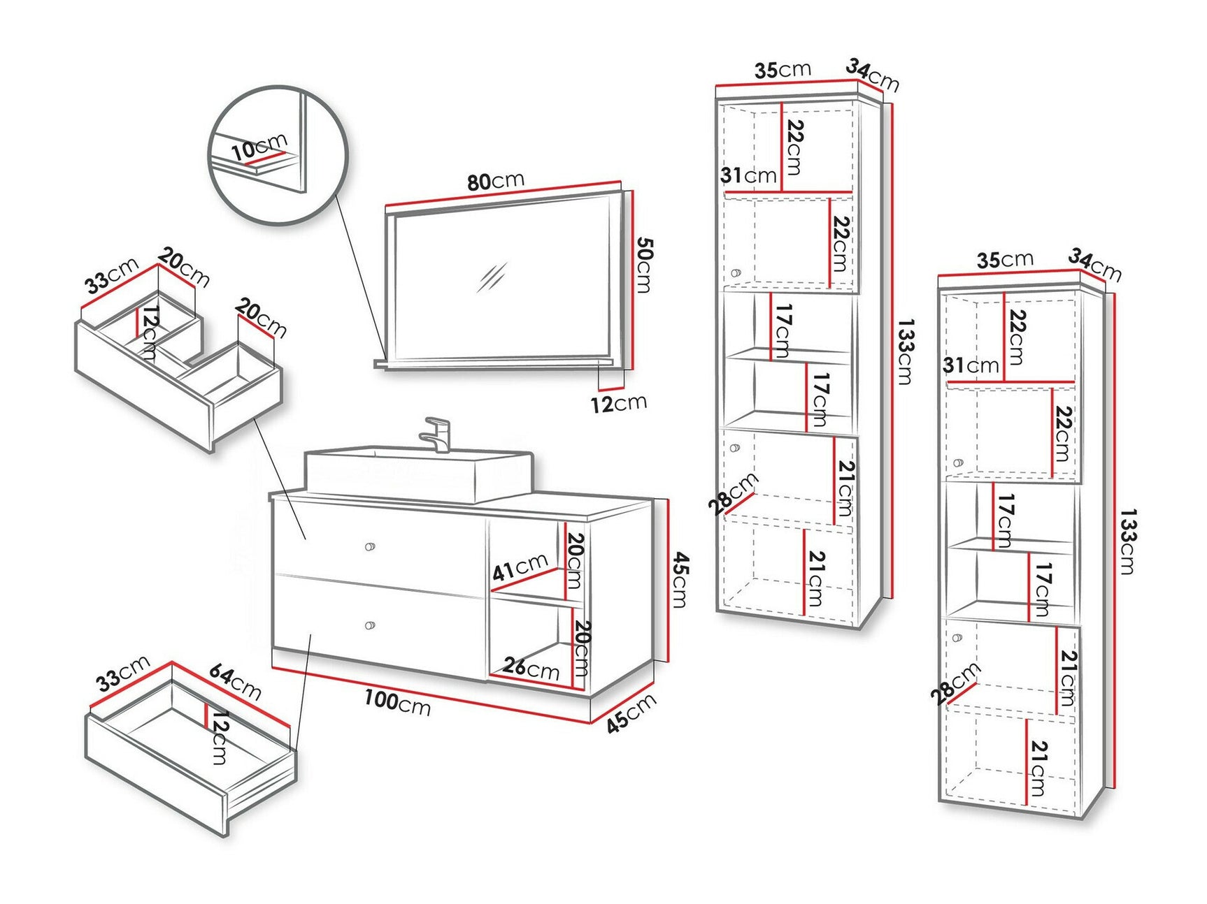 Badeværelses-sæt Ophruvi 102 3966677
