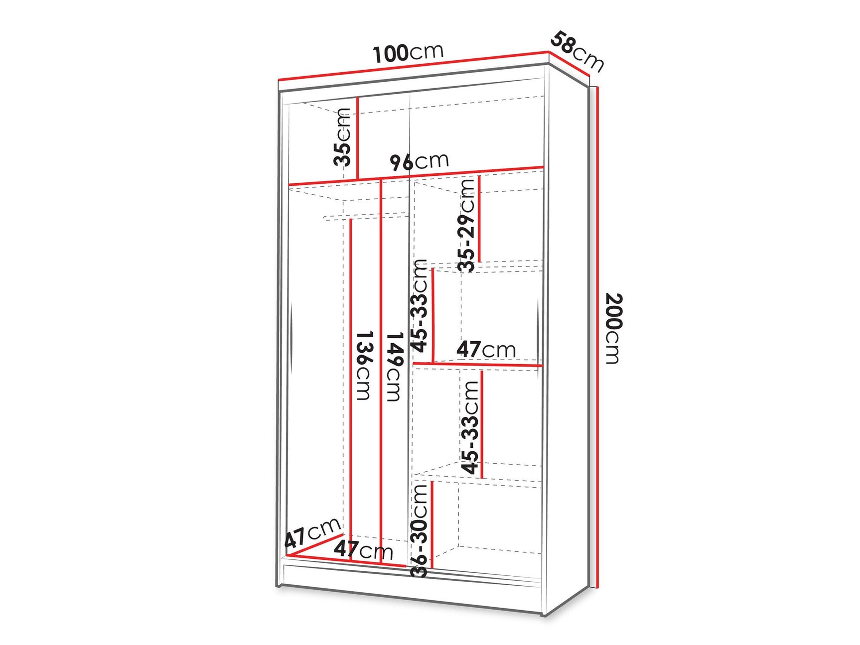 Garderobeskab Closico 168