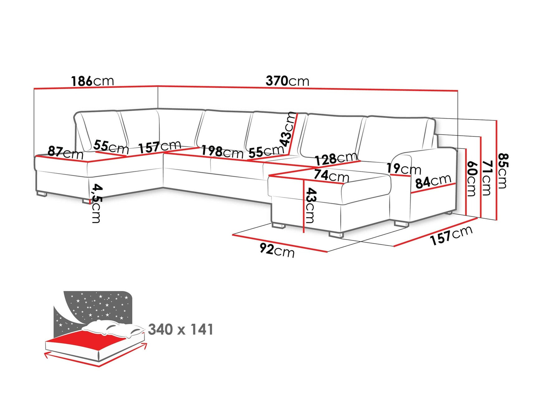 Hjørnesofa Comfivo 191