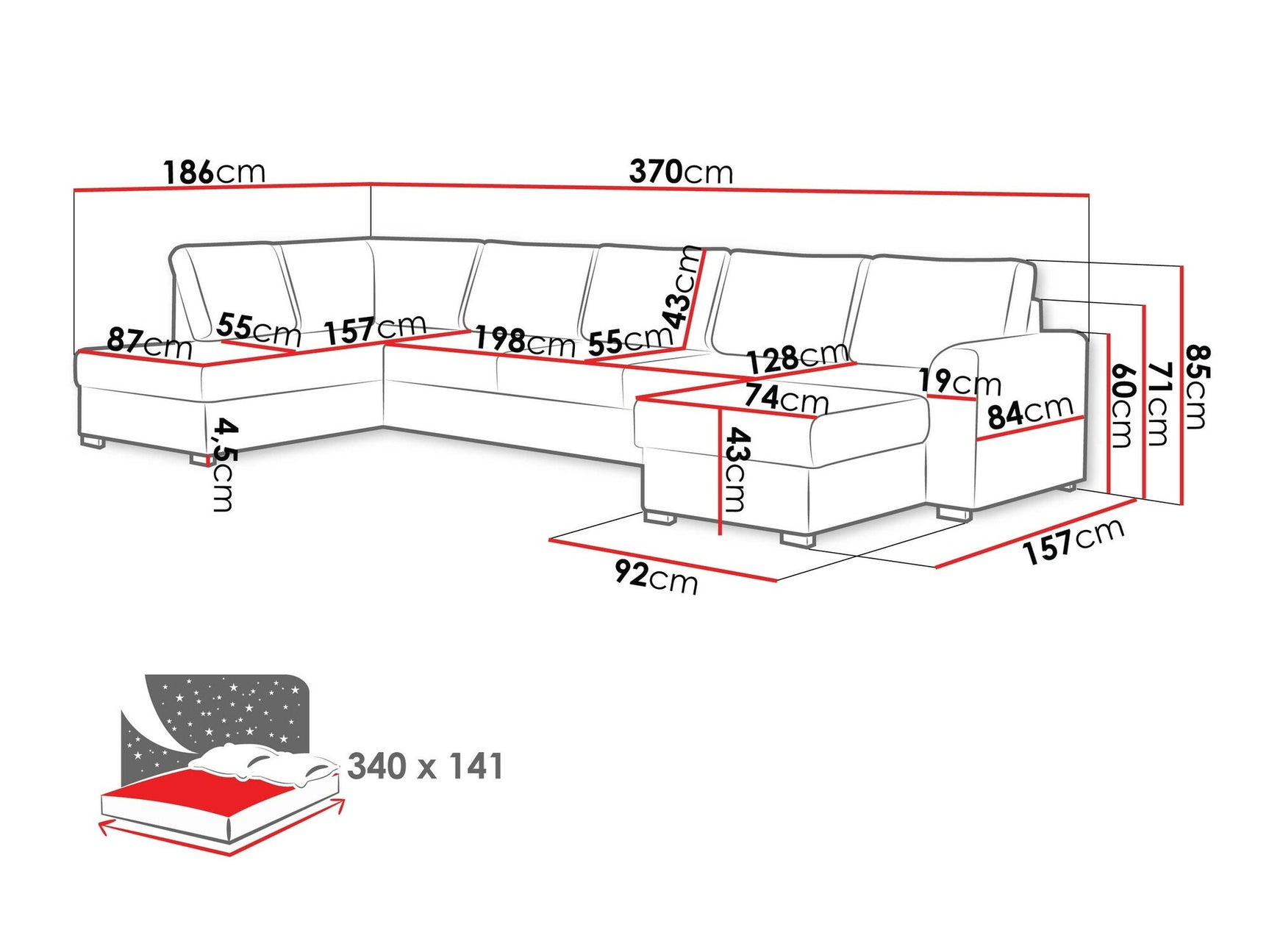 Hjørnesofa Comfivo 191 3975879